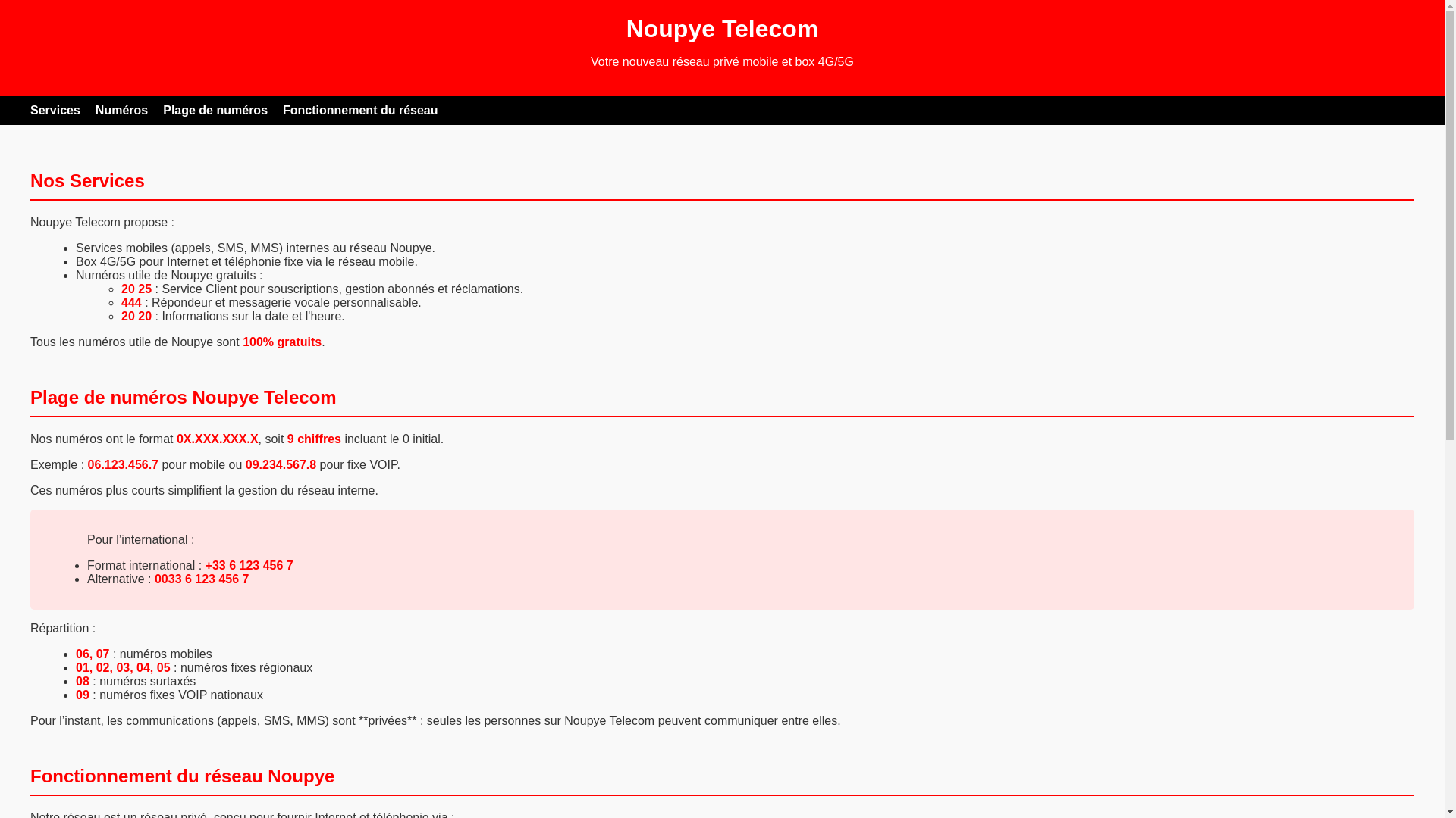 website screenshot of https://noupyetelecom.fr/