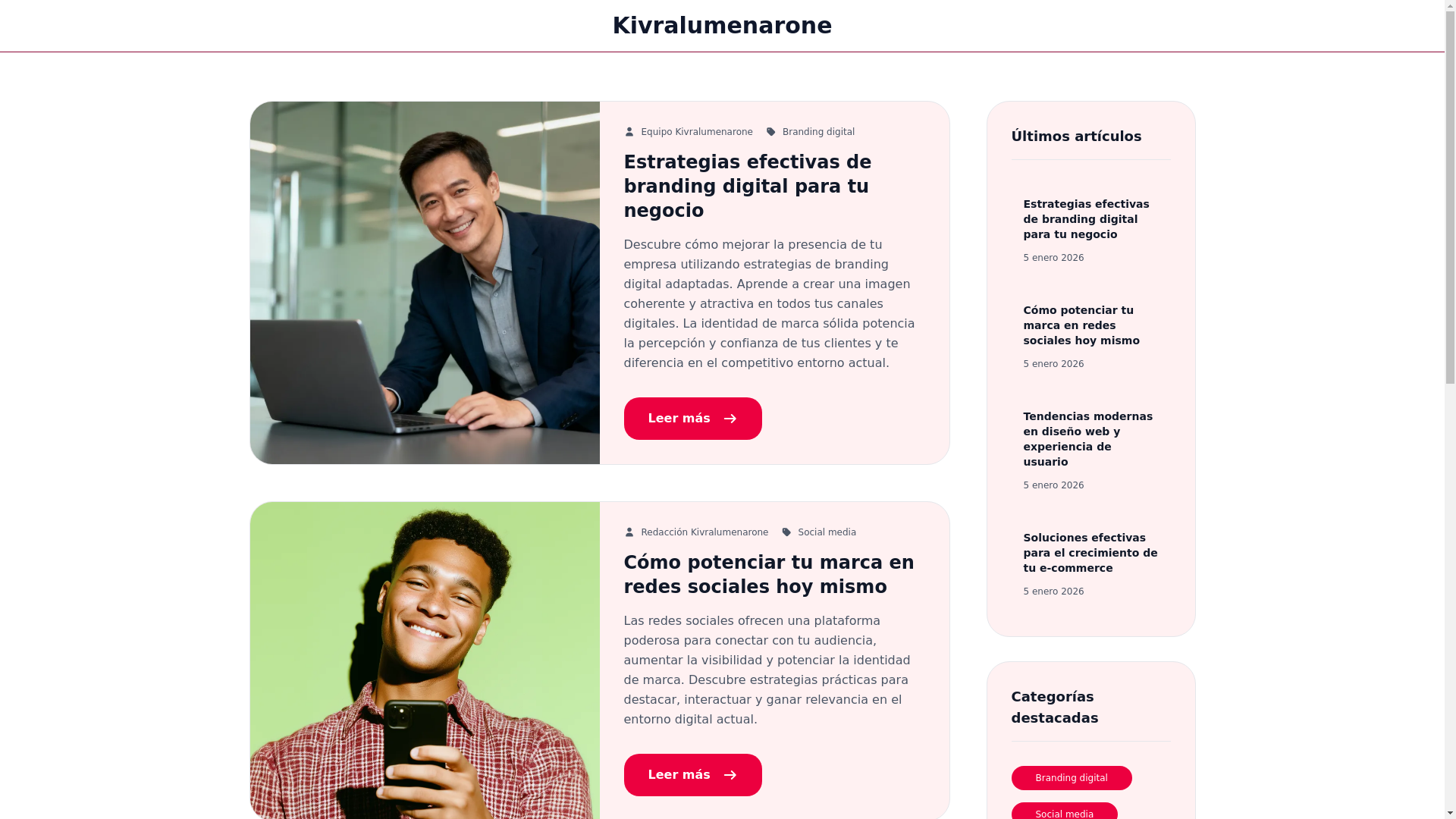 website screenshot of https://kivralumenarone.world/