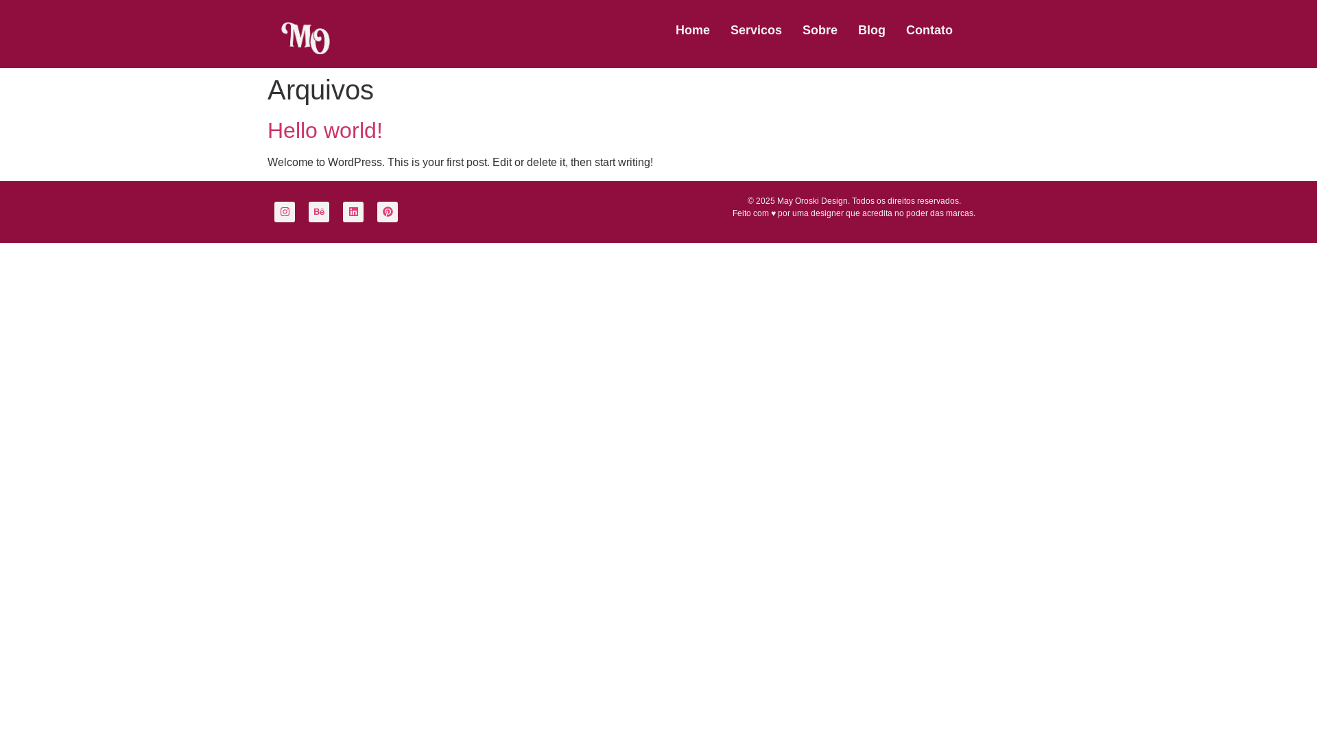 website screenshot of https://mayaraoroski.space/