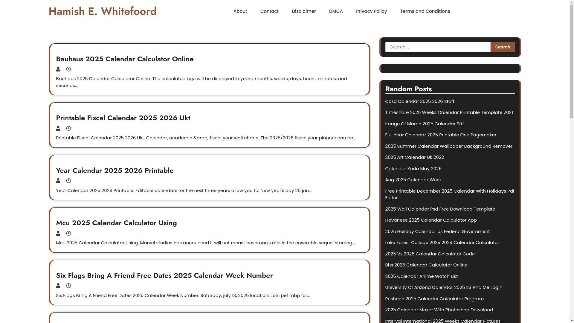 website screenshot of https://hamishewhitefoord.pages.dev/