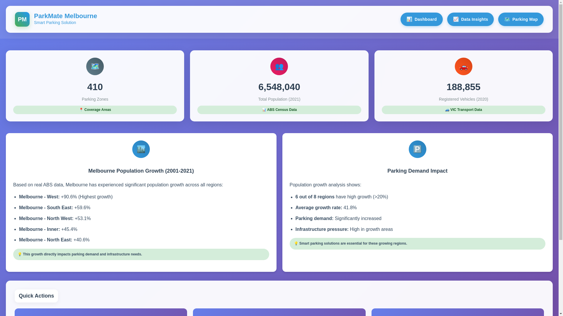 website screenshot of https://parkmatemelb.app/