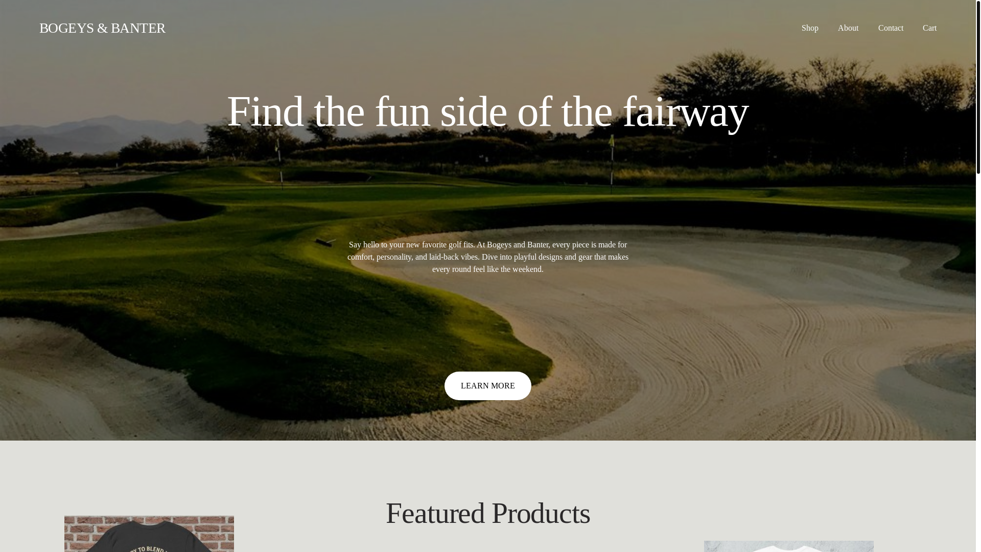 website screenshot of https://bogeysandbanter.com/