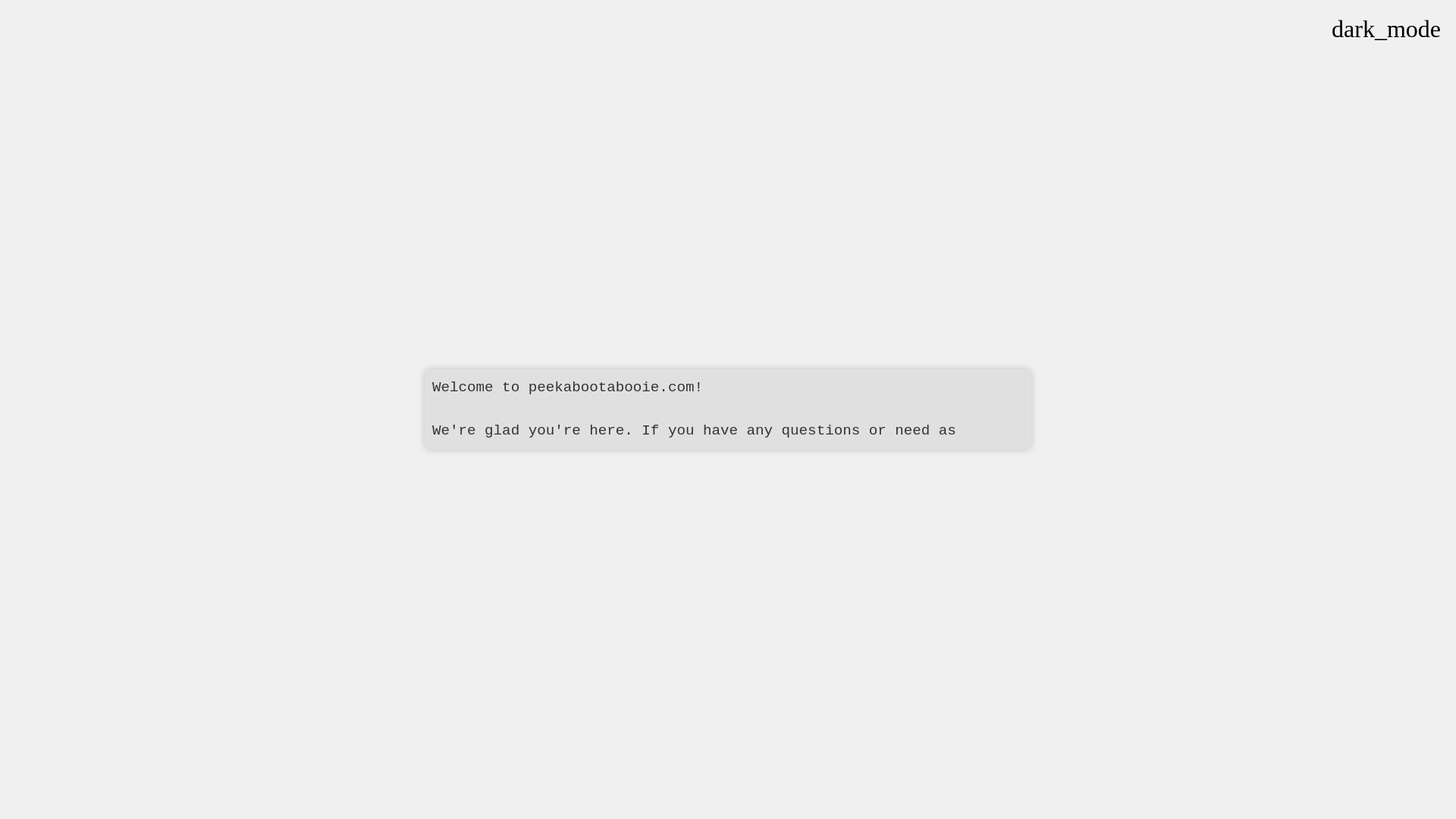 website screenshot of https://peekabootabooie.com/