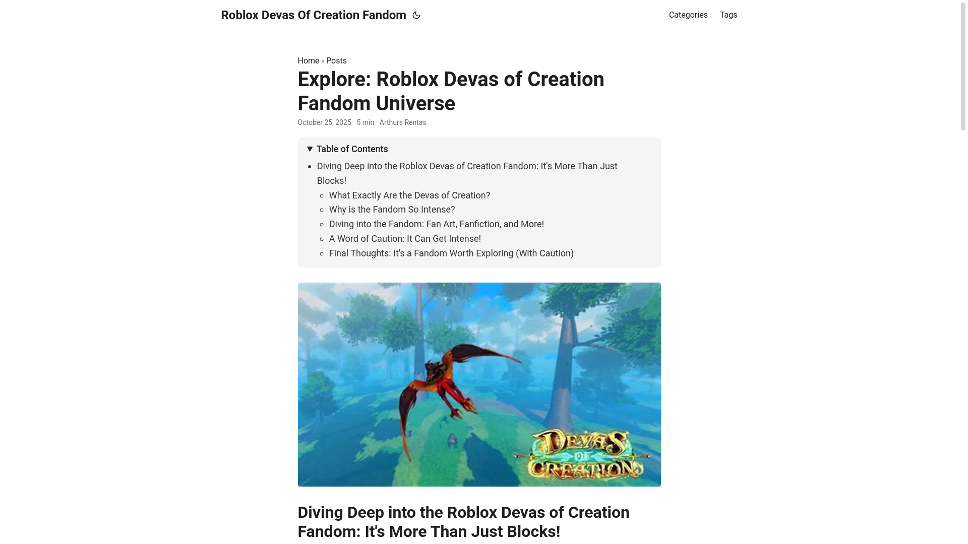 website screenshot of https://roblox-devas-of-creation-fandom.pages.dev/
