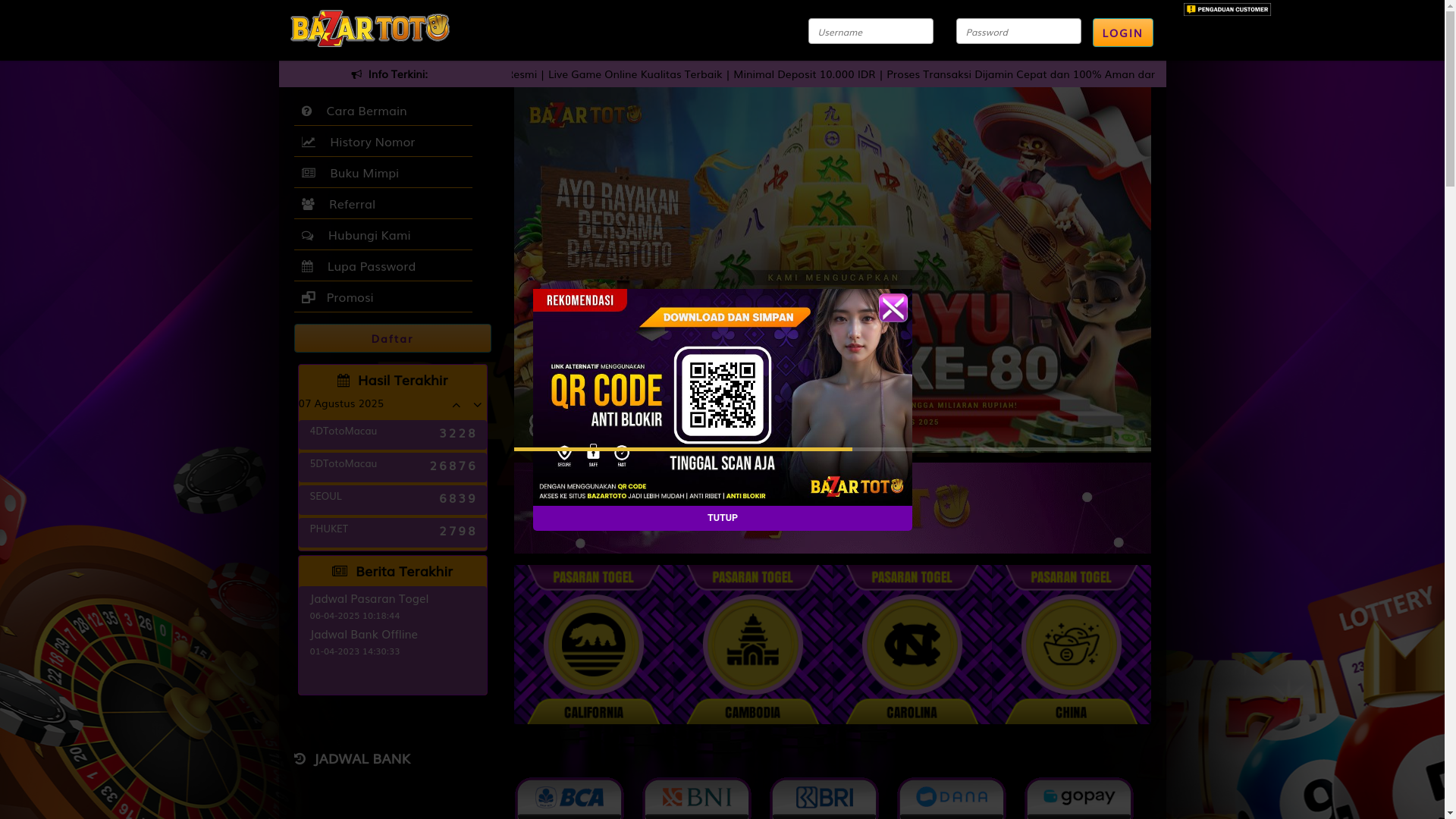 website screenshot of https://bazartotosubuh.com/