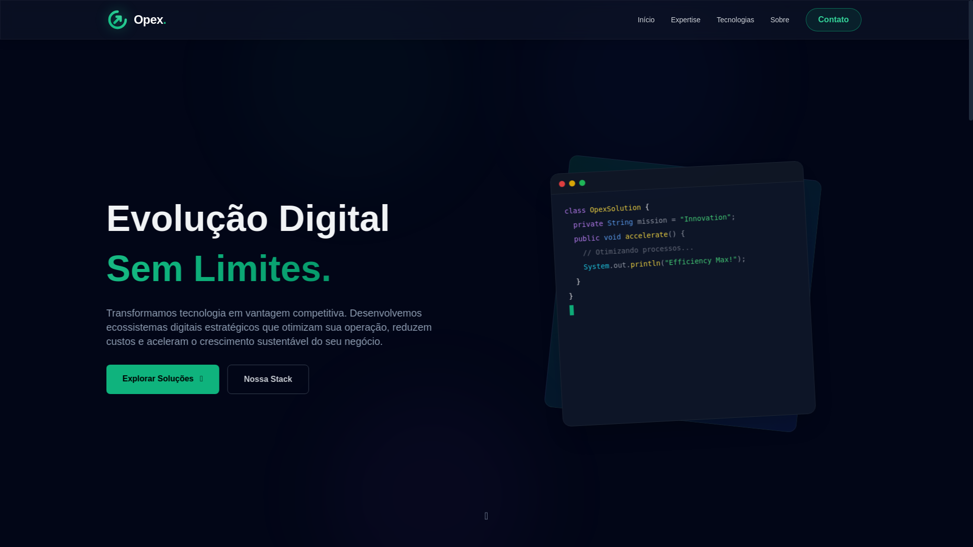 website screenshot of https://opextecnologia.net/