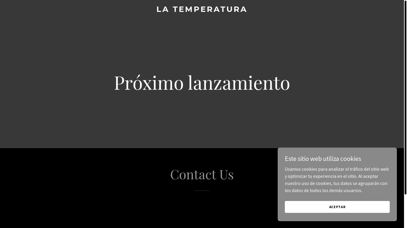 website screenshot of https://latemperatura.co/