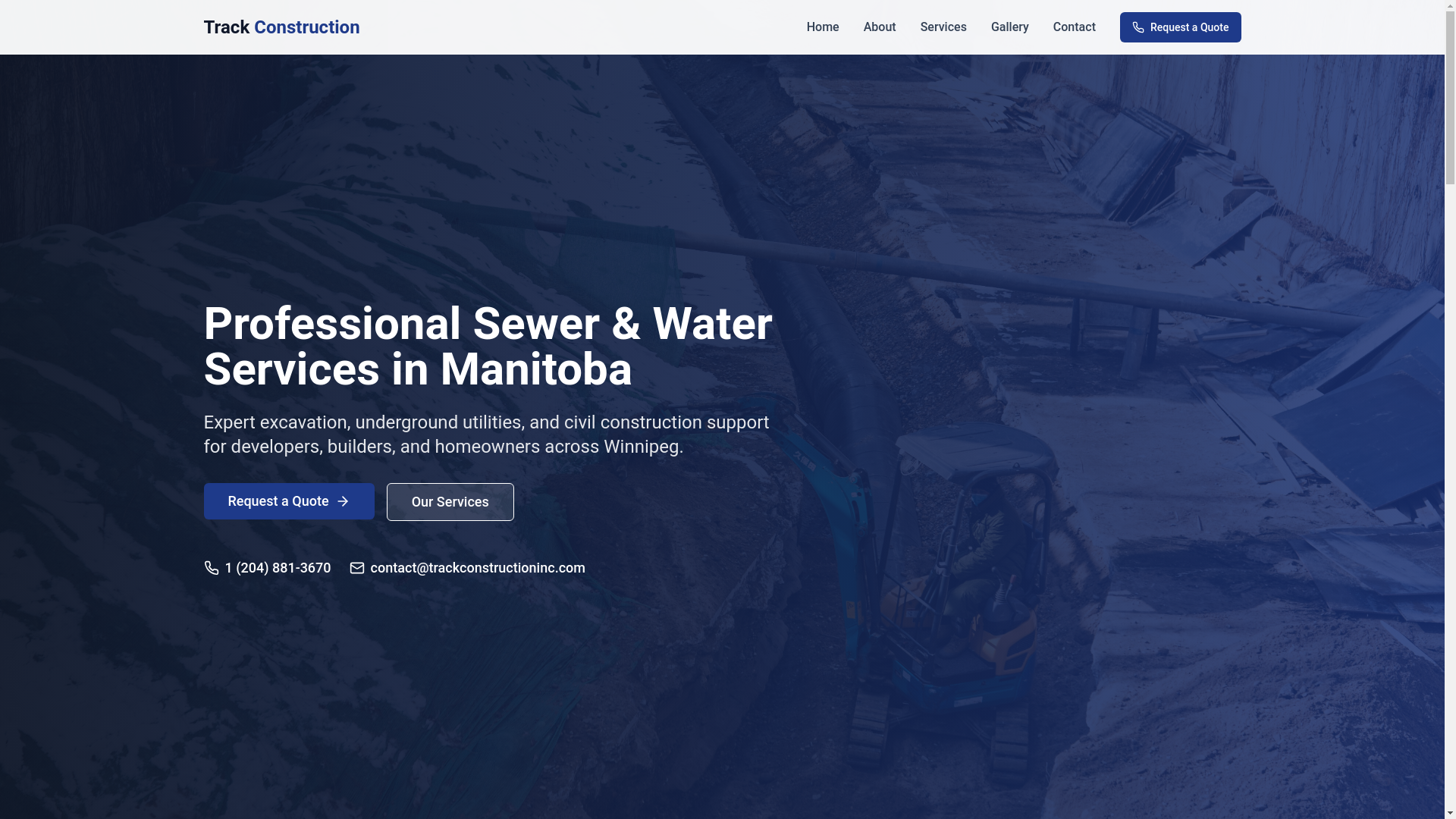 website screenshot of https://trackconstructioninc.com/