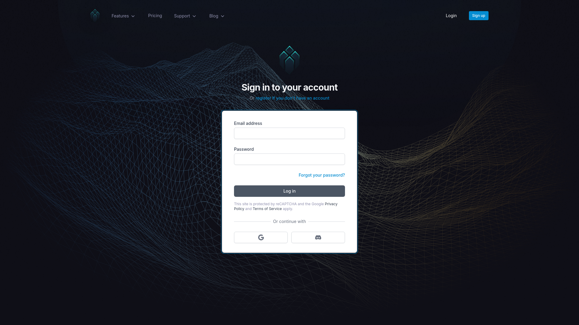 website screenshot of https://minebot-v3-web-interface-dashboard-vue.pages.dev/