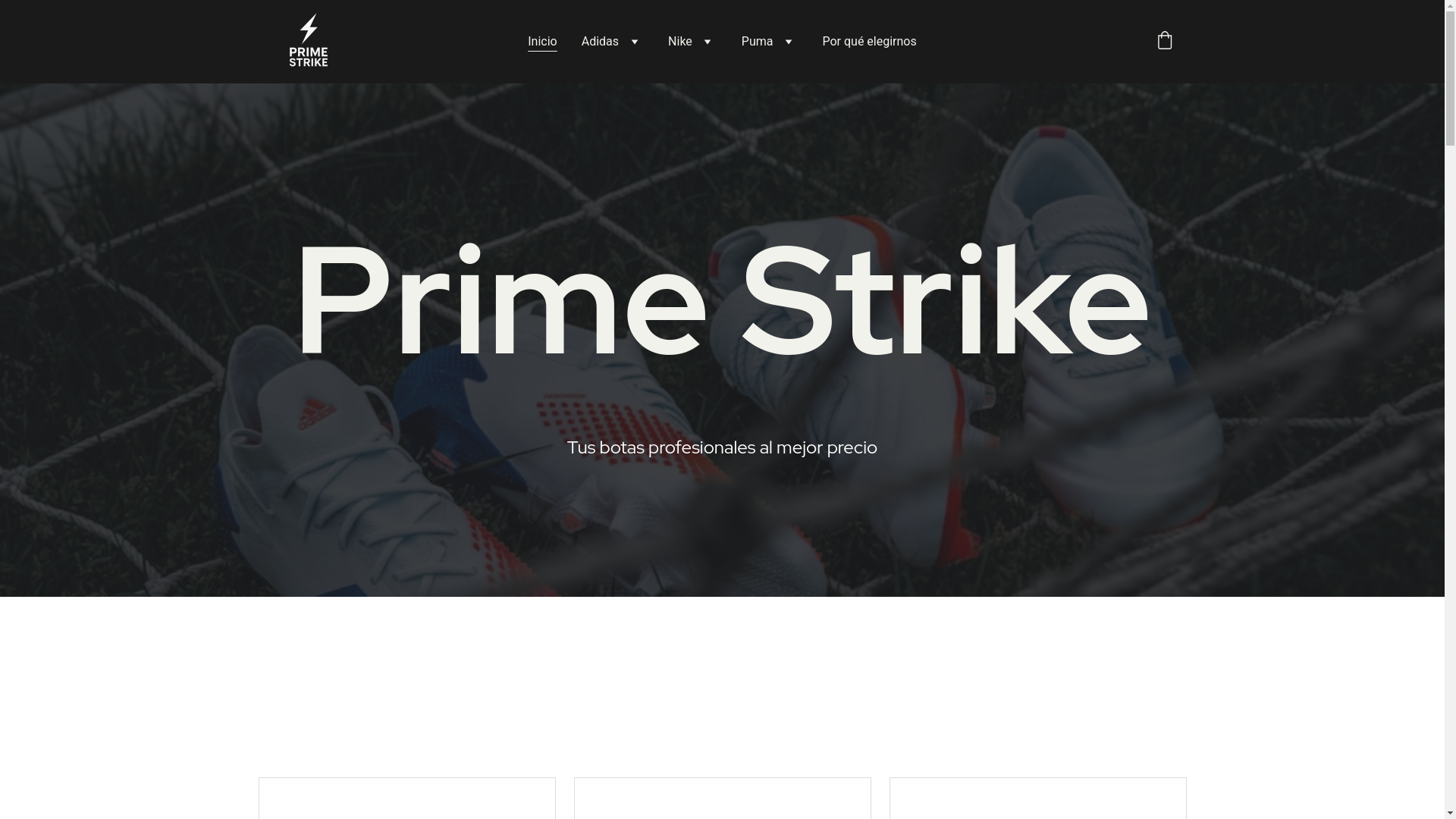 website screenshot of https://primestrikeboots.com/