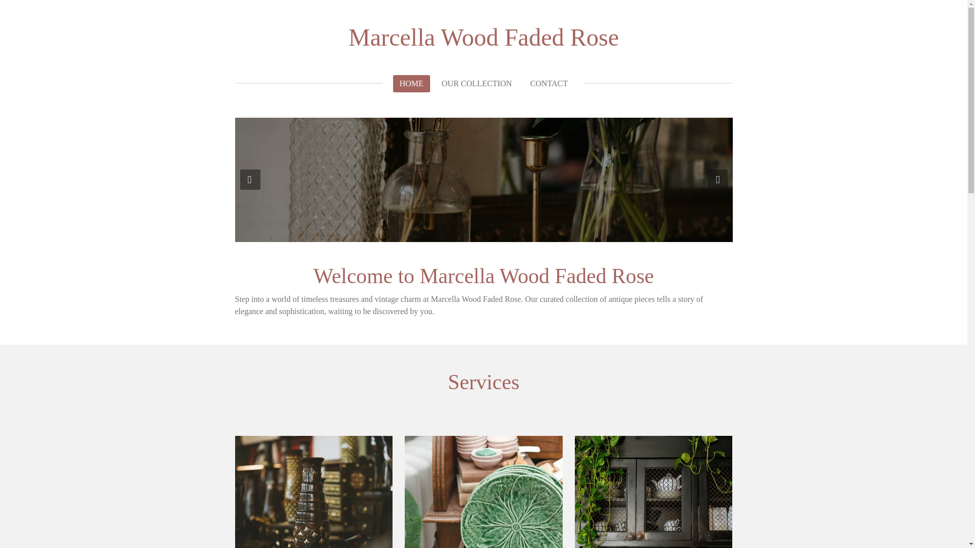website screenshot of https://marcellawoodfadedrose.com/