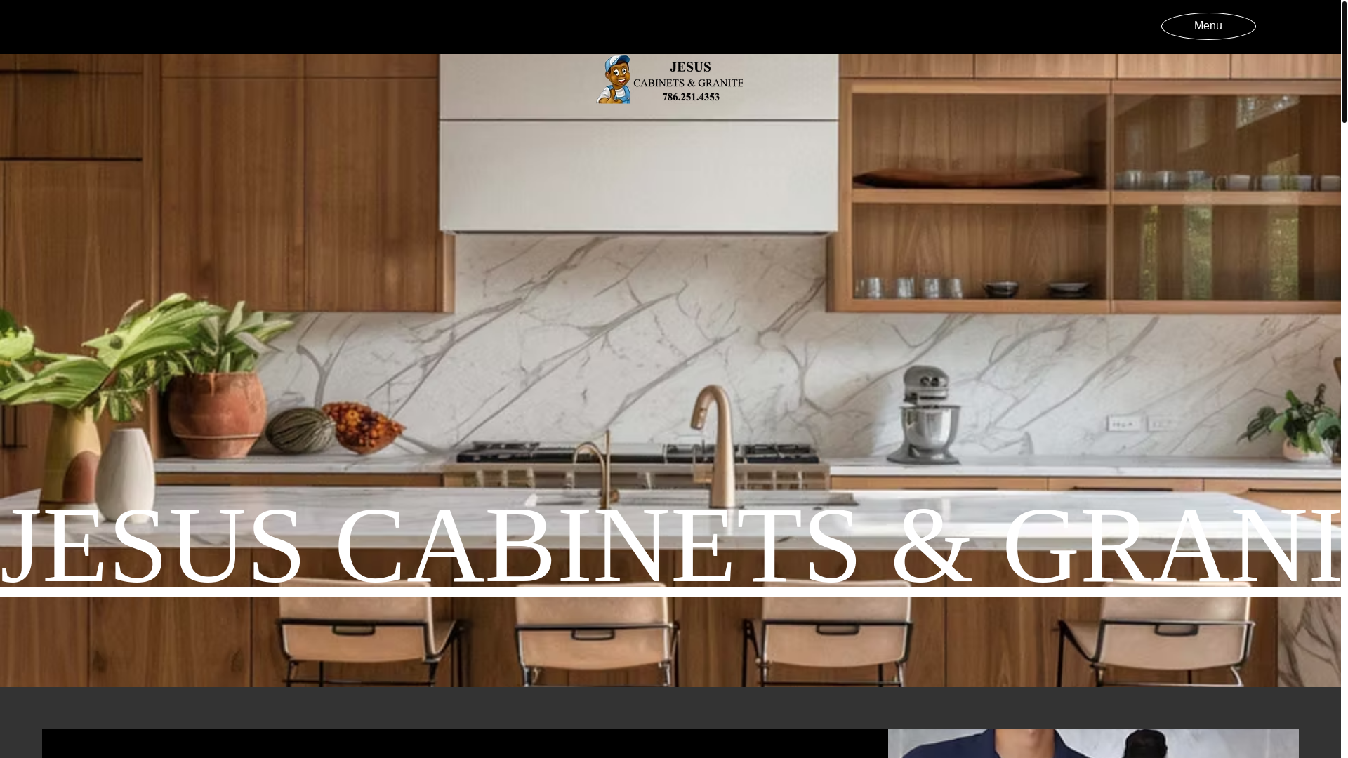 website screenshot of https://jesuscabinetsandgranite.com/