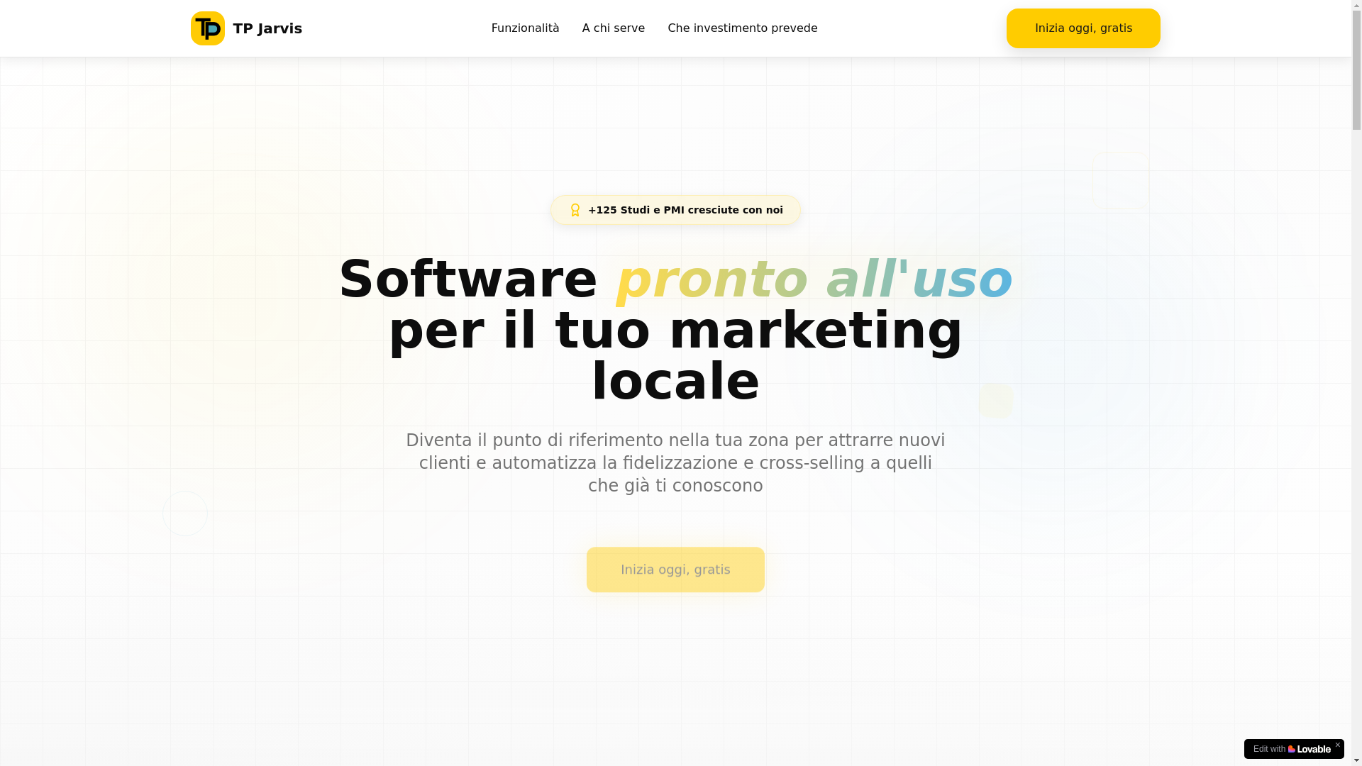 website screenshot of https://tpjarvis.it/