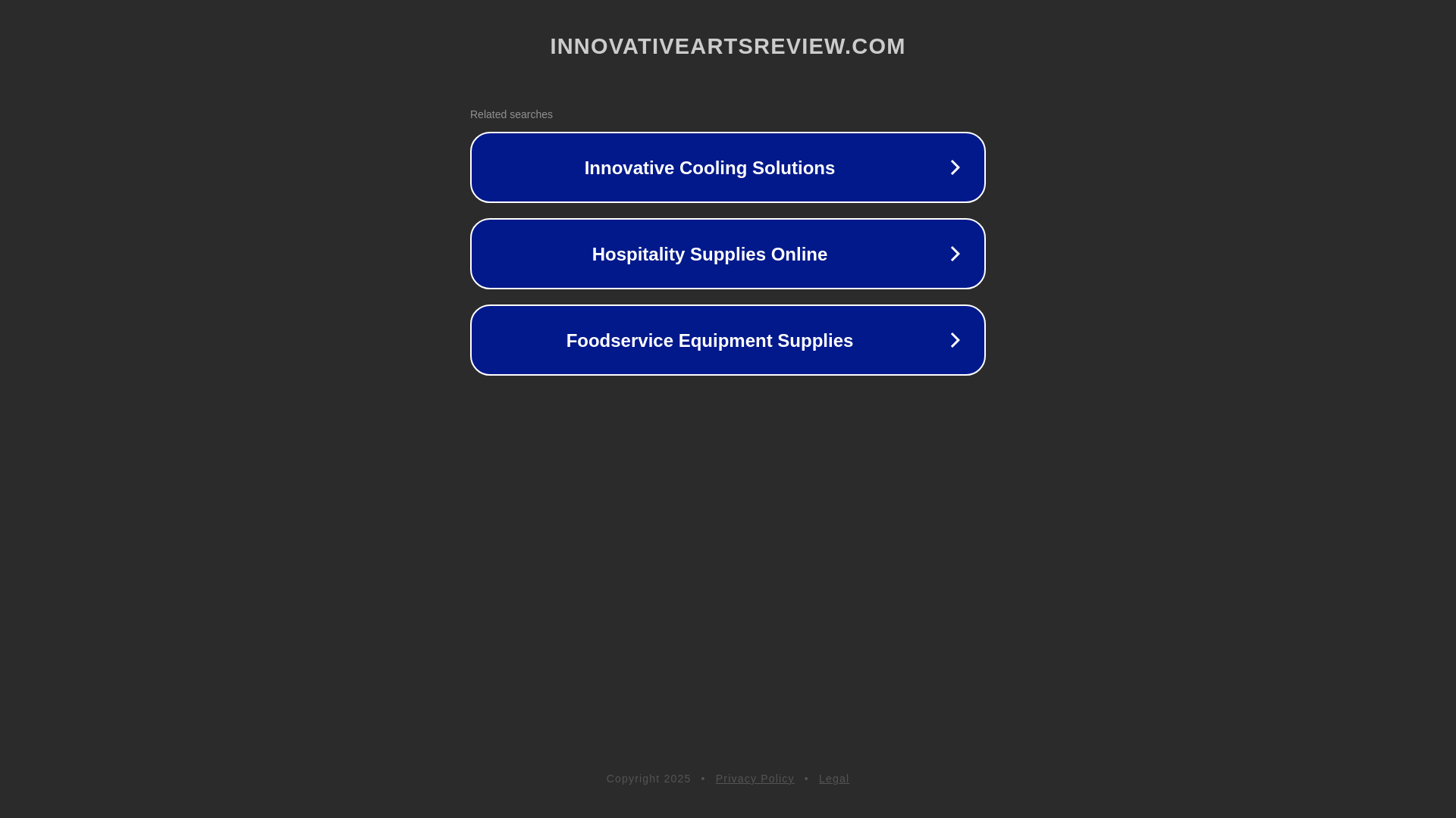 website screenshot of https://innovativeartsreview.com/