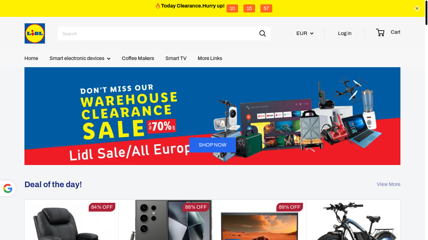 website screenshot of https://lidlmmarketvipes.vip/
