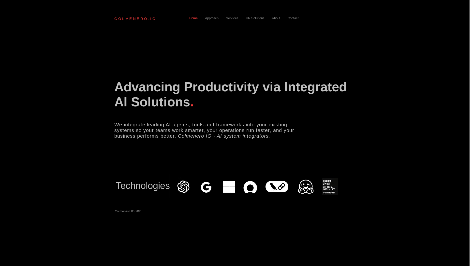 website screenshot of https://colmenerotribe.com/