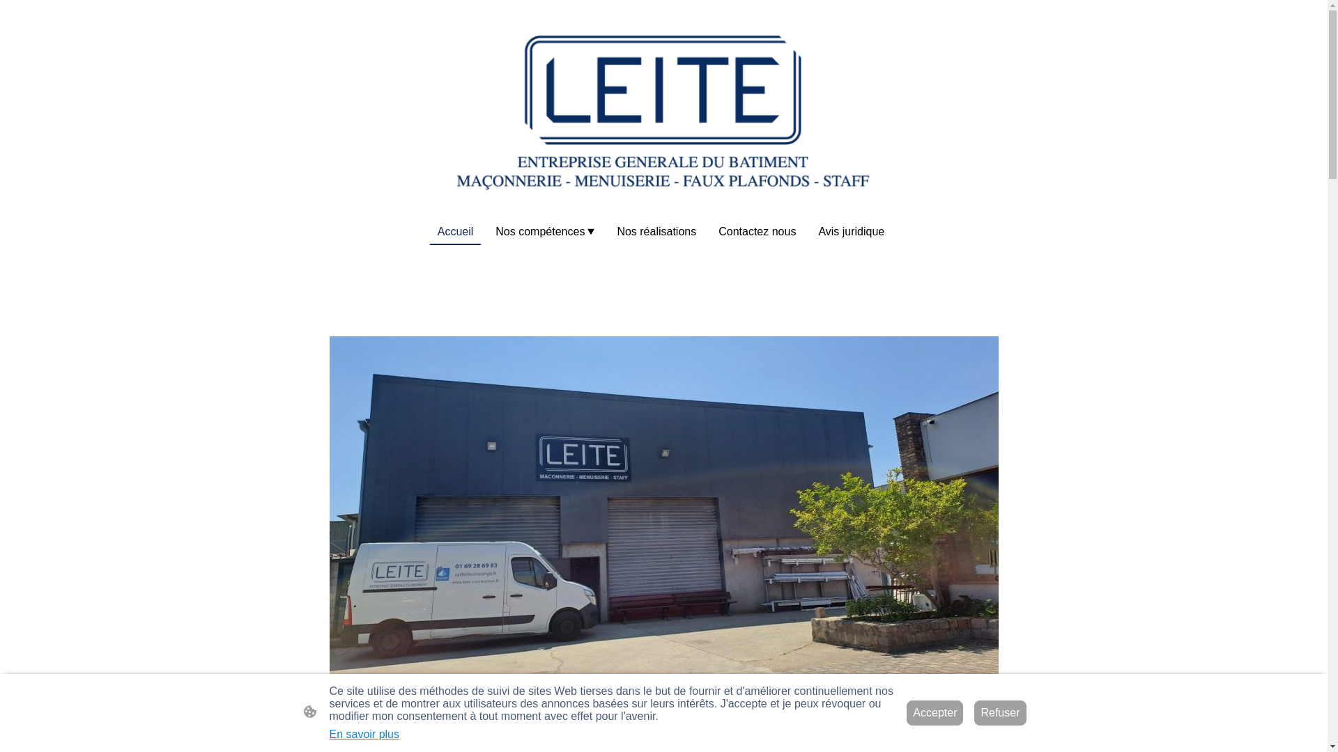 website screenshot of https://leite-construction.fr/