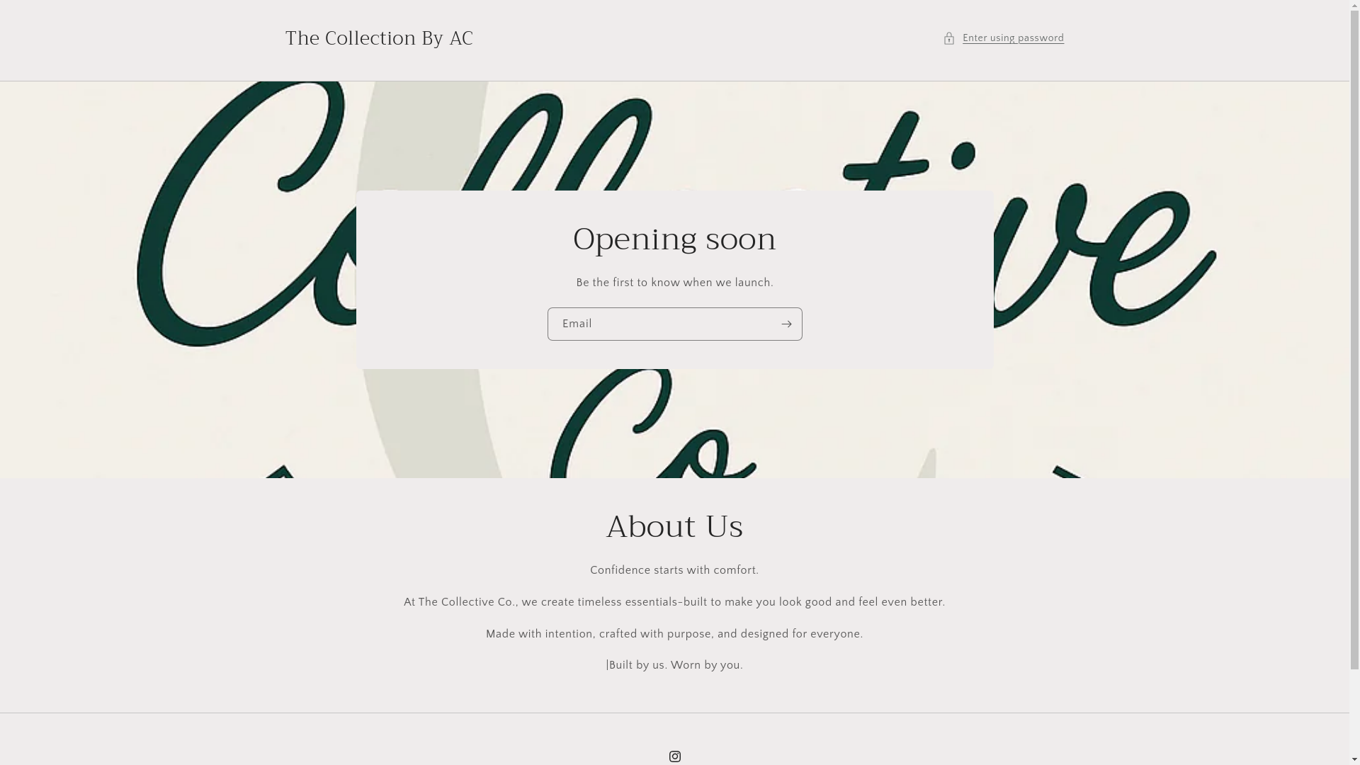 website screenshot of https://thecollectionbyac.com/