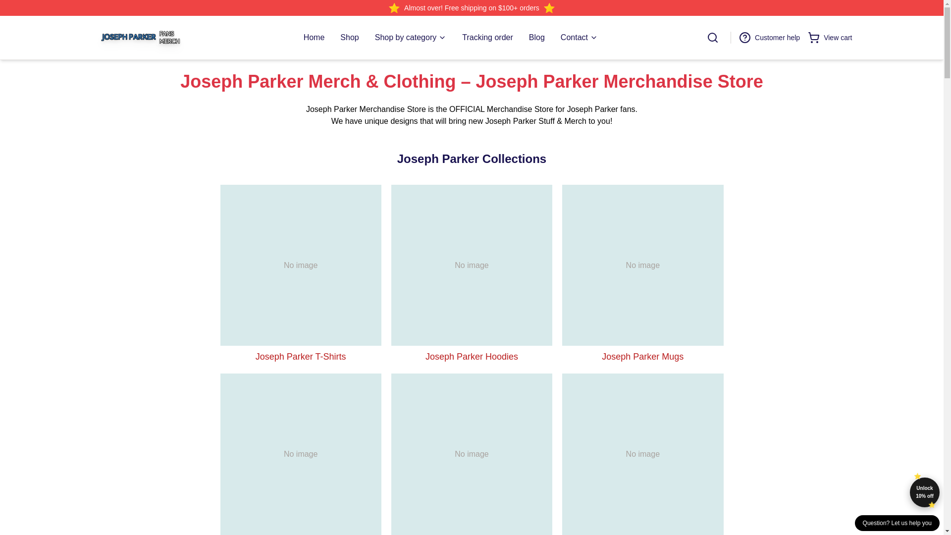 website screenshot of https://josephparker.shop/