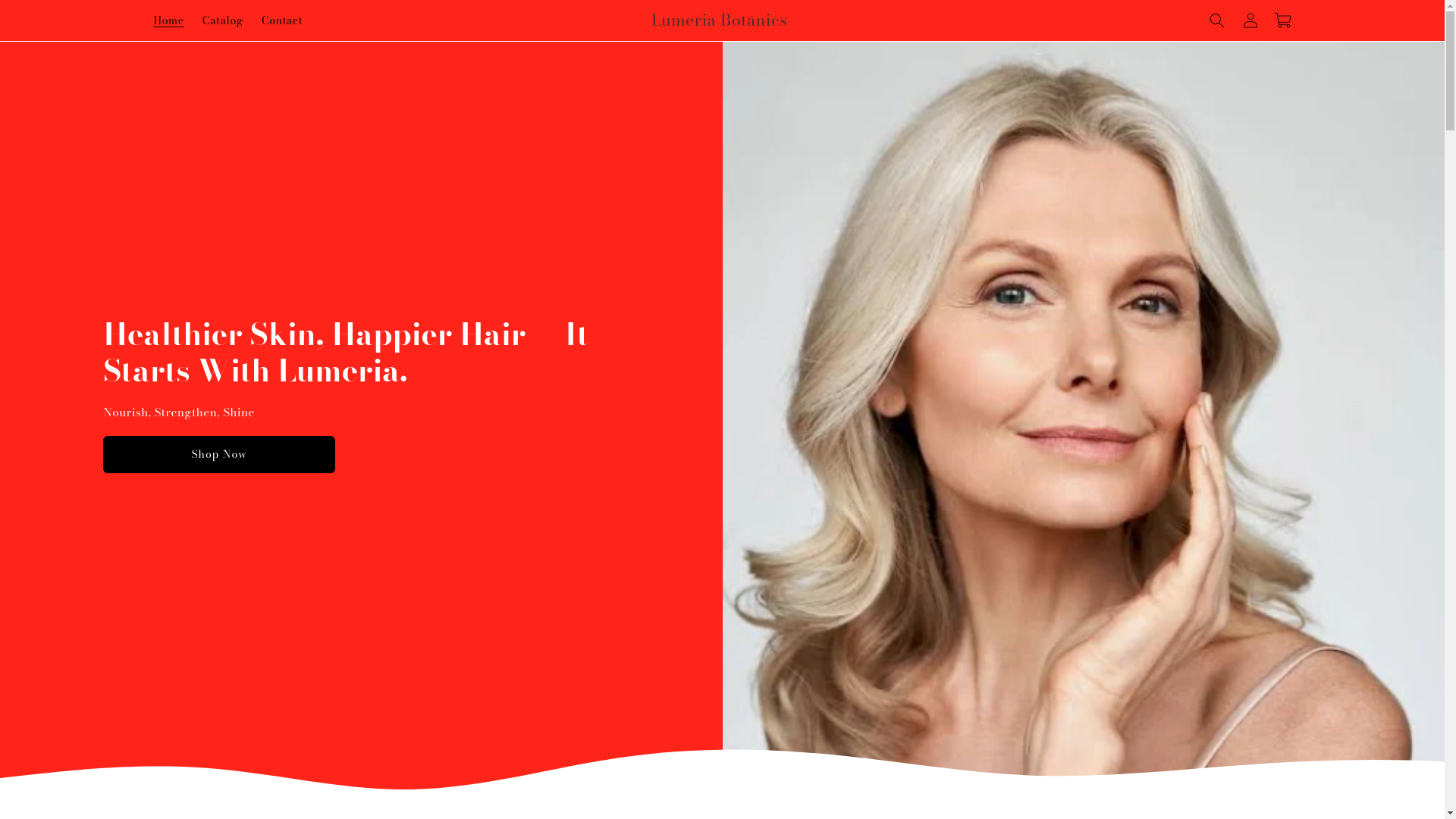 website screenshot of https://lumeriabotanics.store/