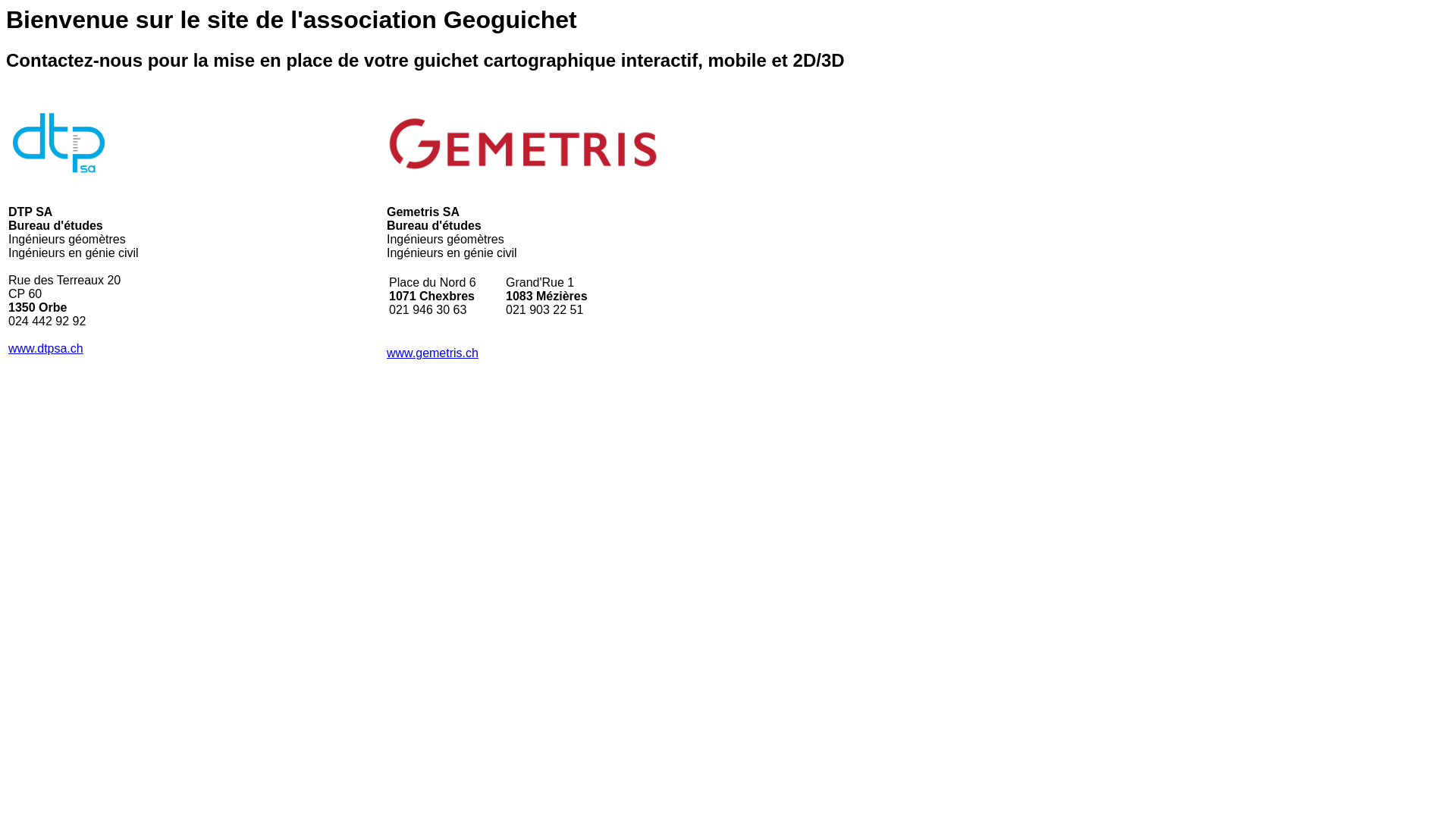 website screenshot of https://geoarchive.ch/