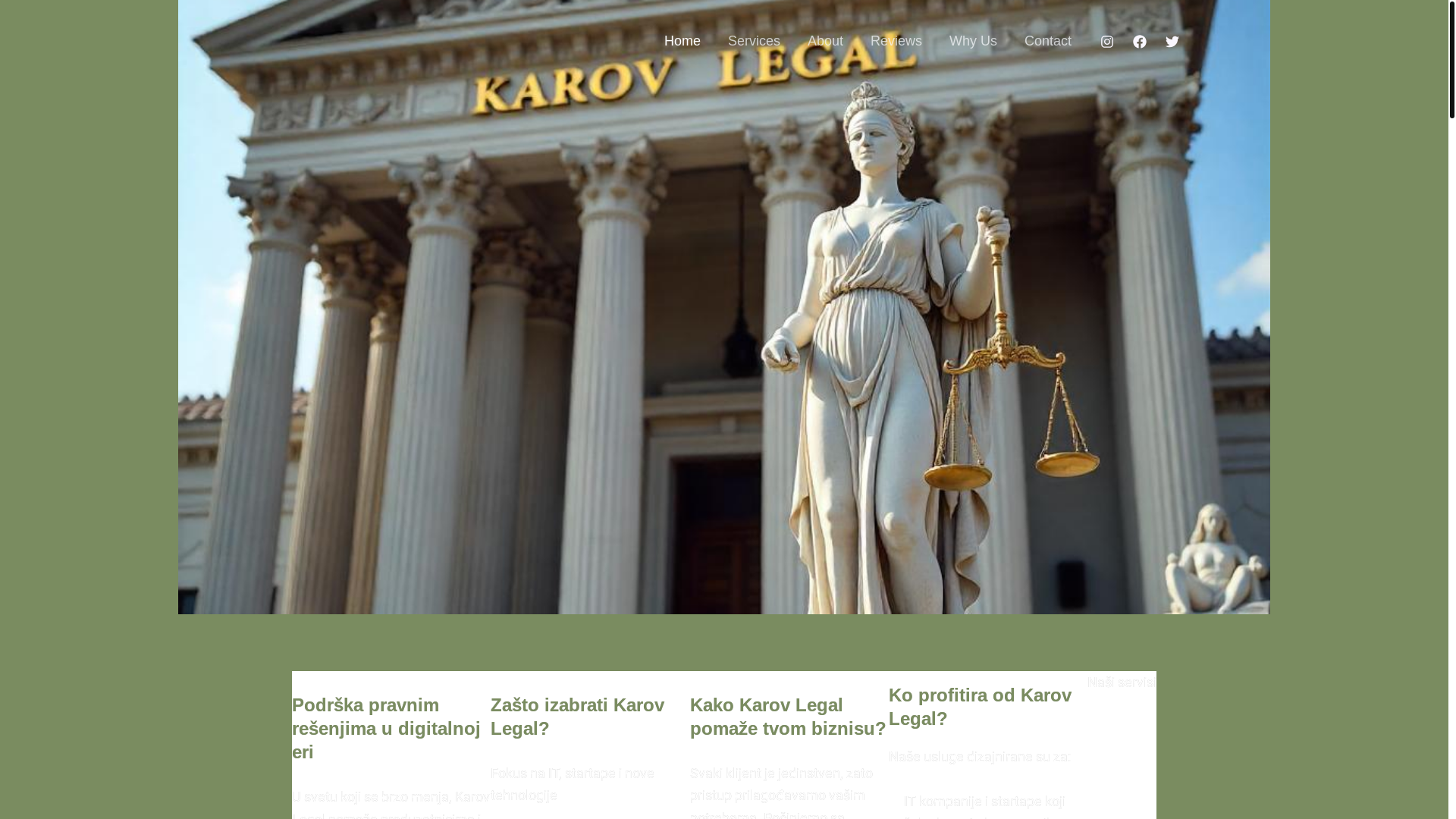 website screenshot of https://karovlegal.com/