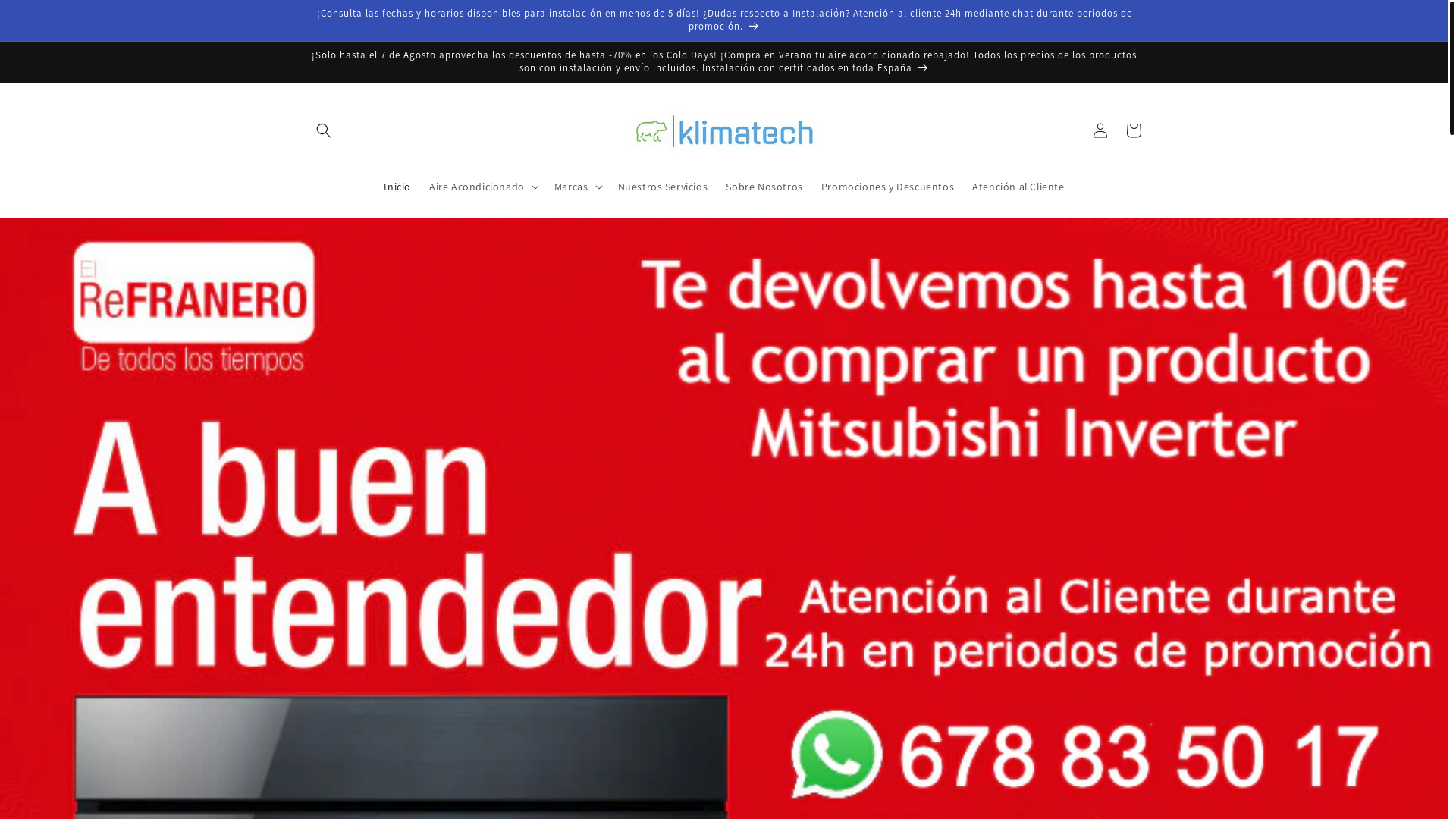 website screenshot of https://cadizklimatech.com/