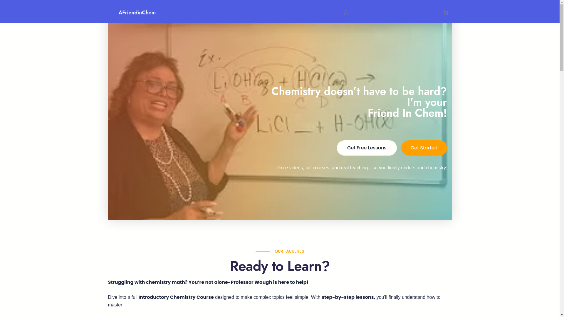 website screenshot of https://afriendinchemistry.com/