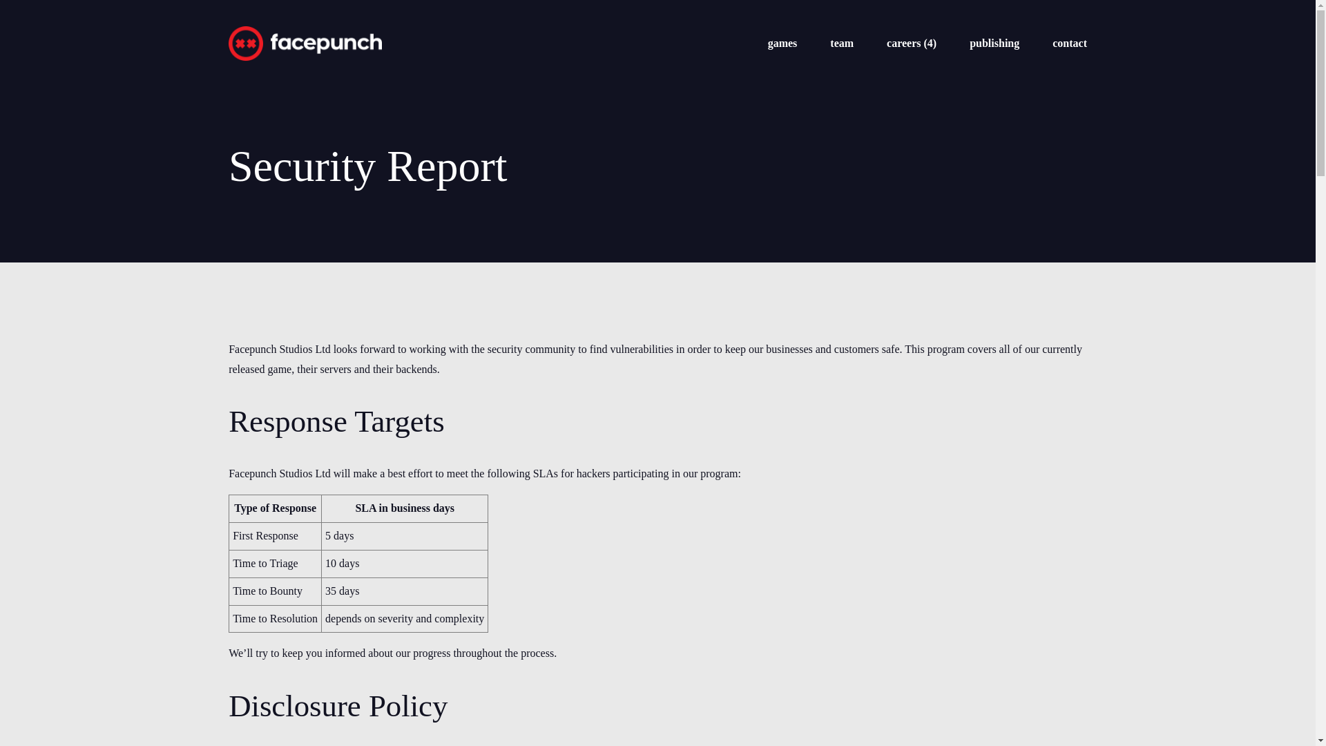 website screenshot of https://facepunch.com/security