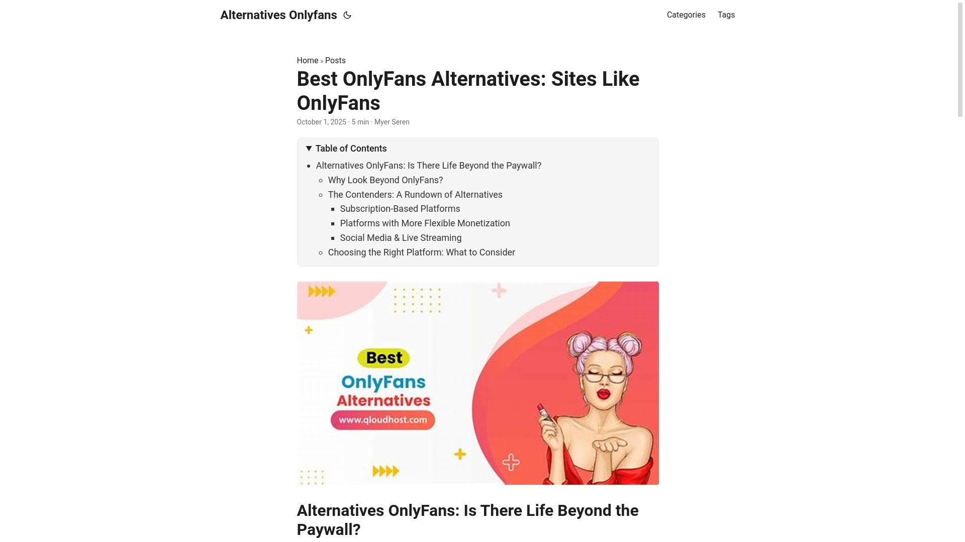 website screenshot of https://alternatives-onlyfans.pages.dev/