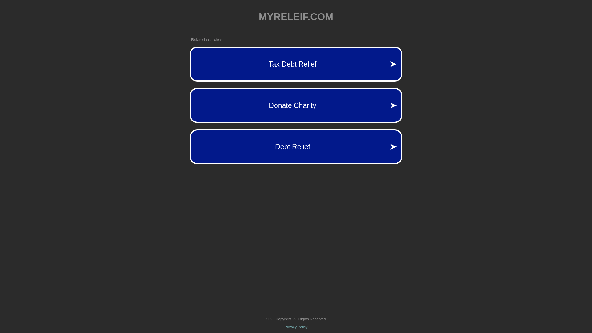 website screenshot of https://myreleif.com/