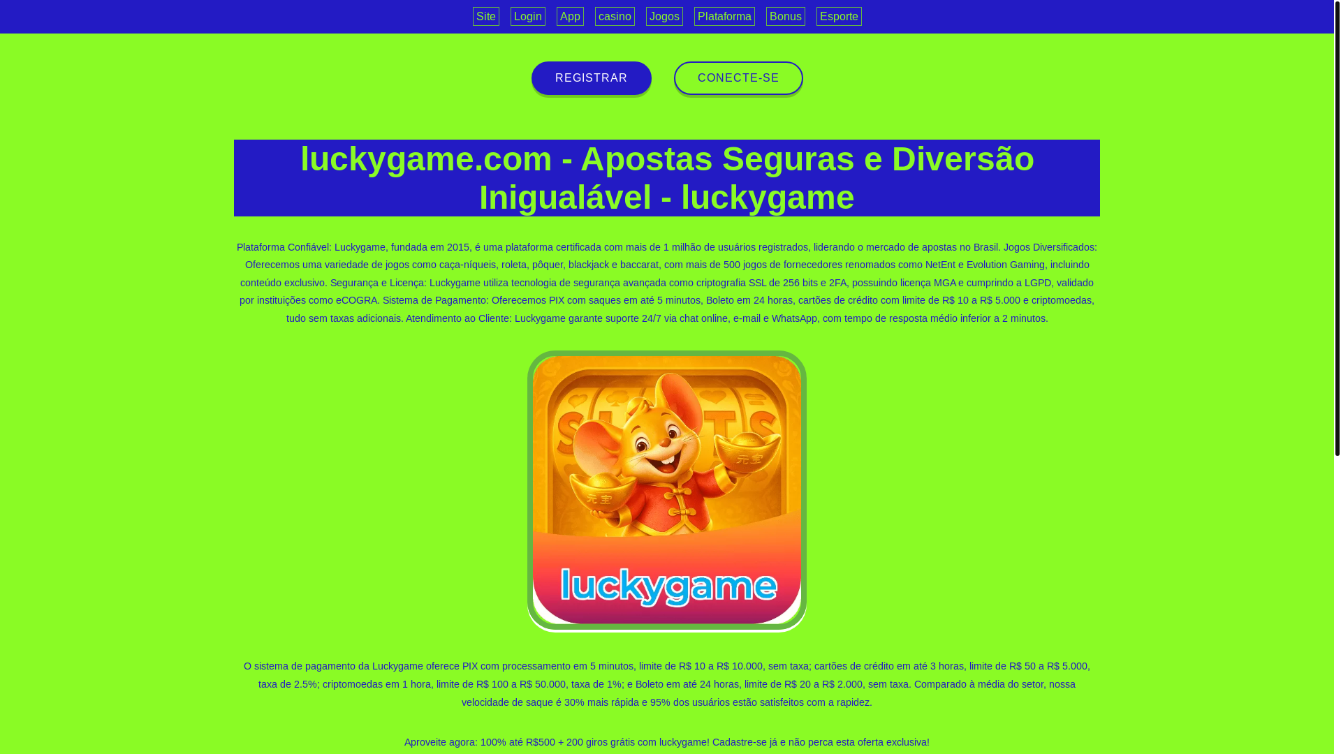 website screenshot of https://luckygameb.com/