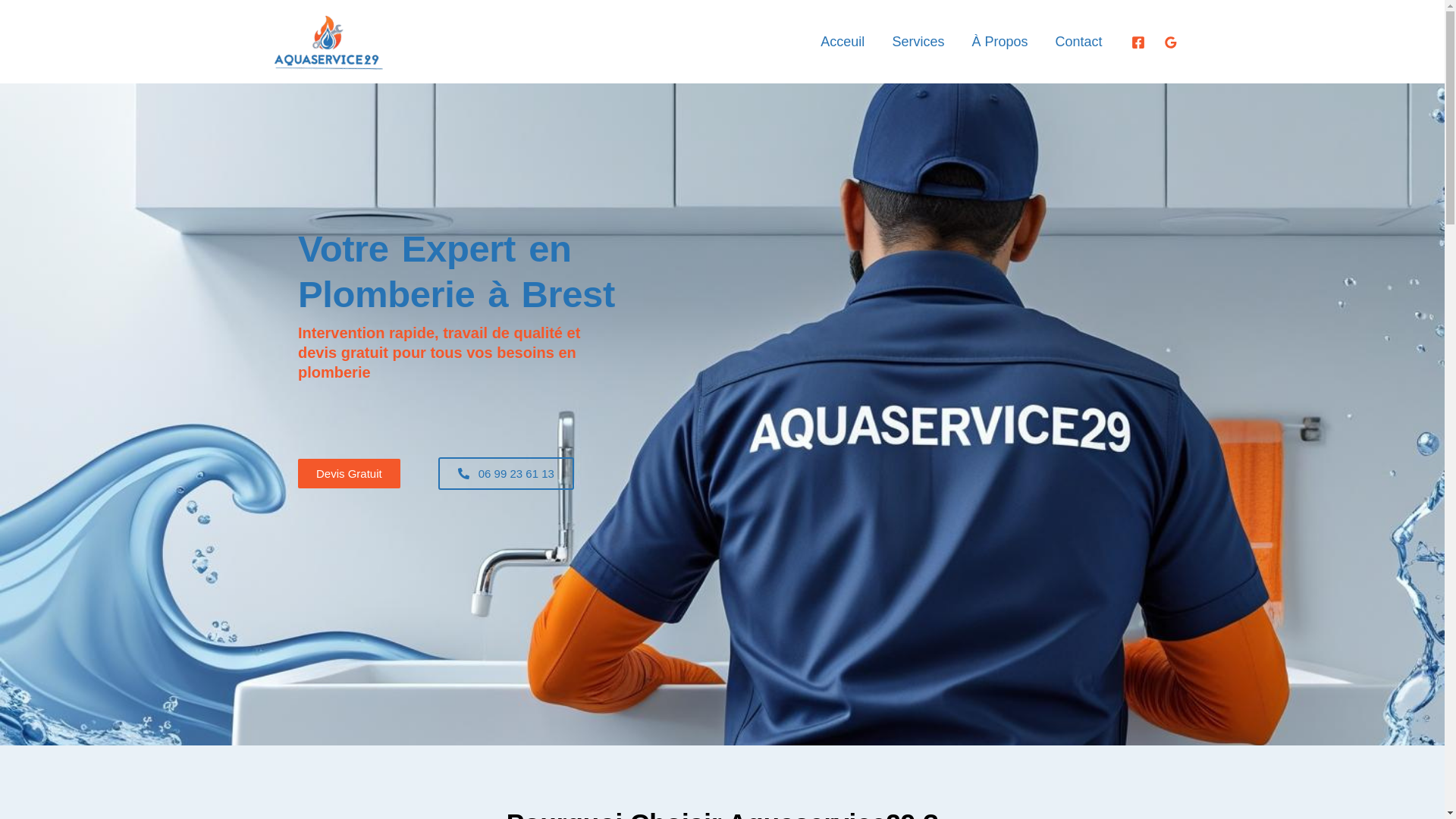 website screenshot of https://aquaservice29.com/
