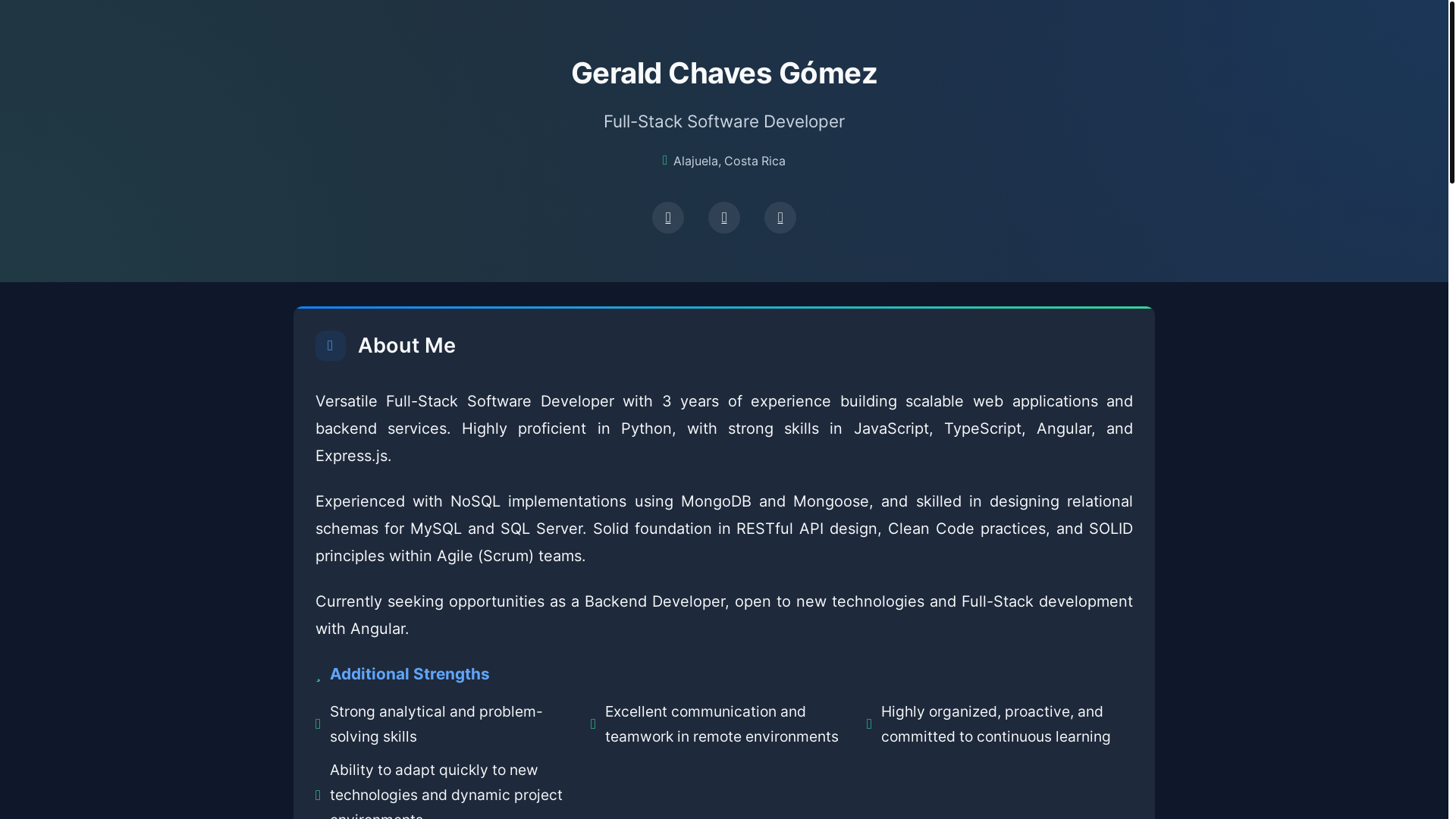 website screenshot of https://geraldchaves.me/