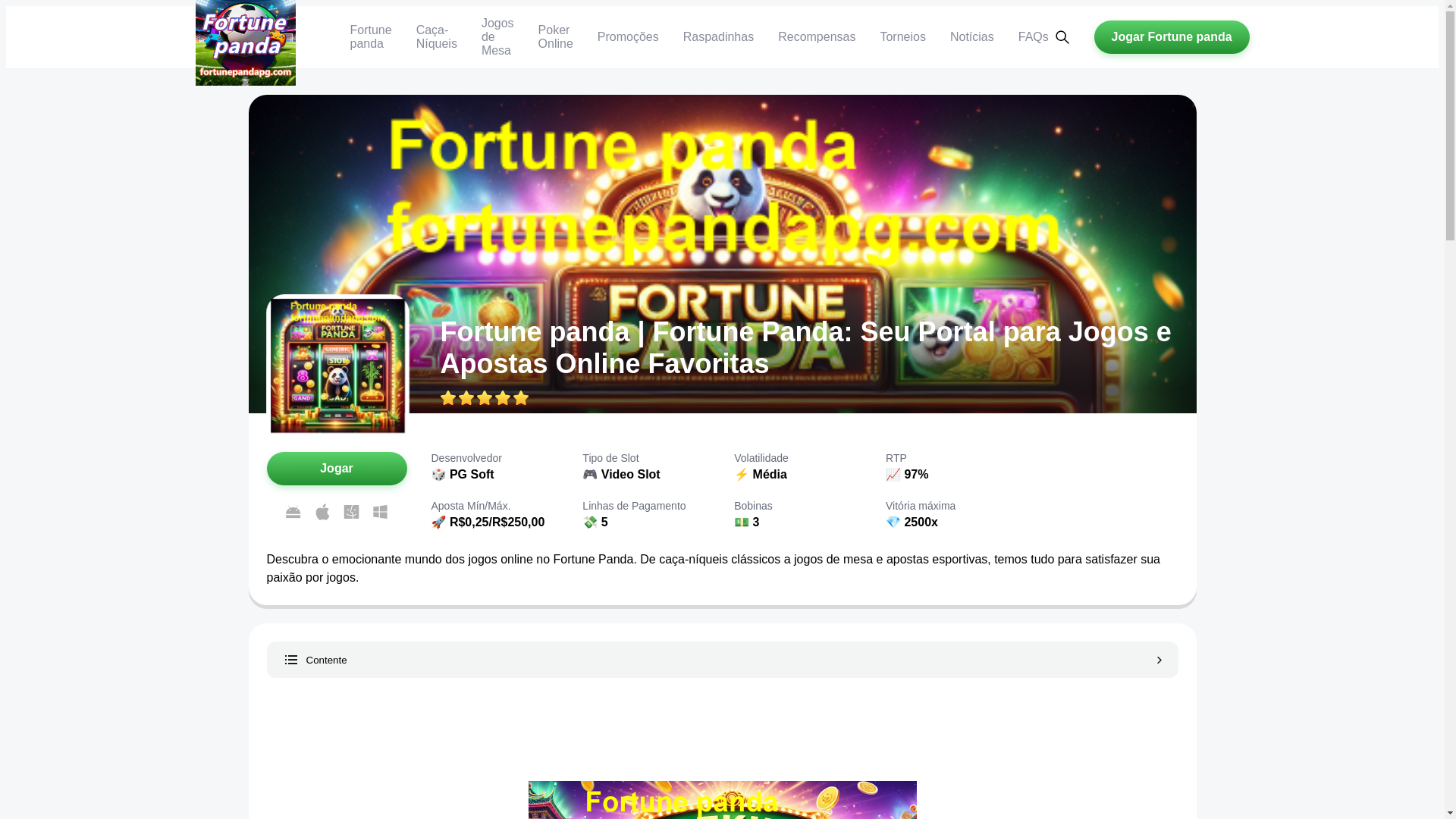 website screenshot of https://fortunepandapg.com/