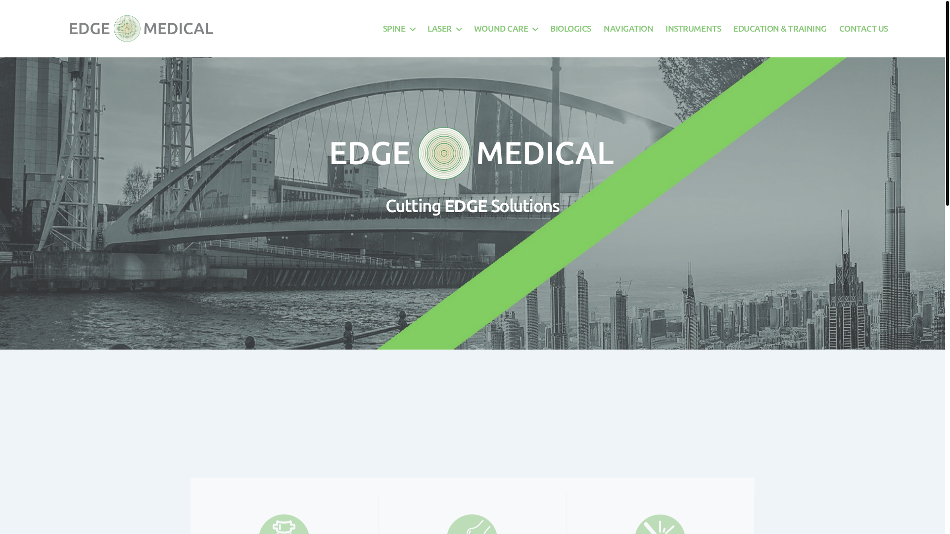 website screenshot of https://edgemedical.services/