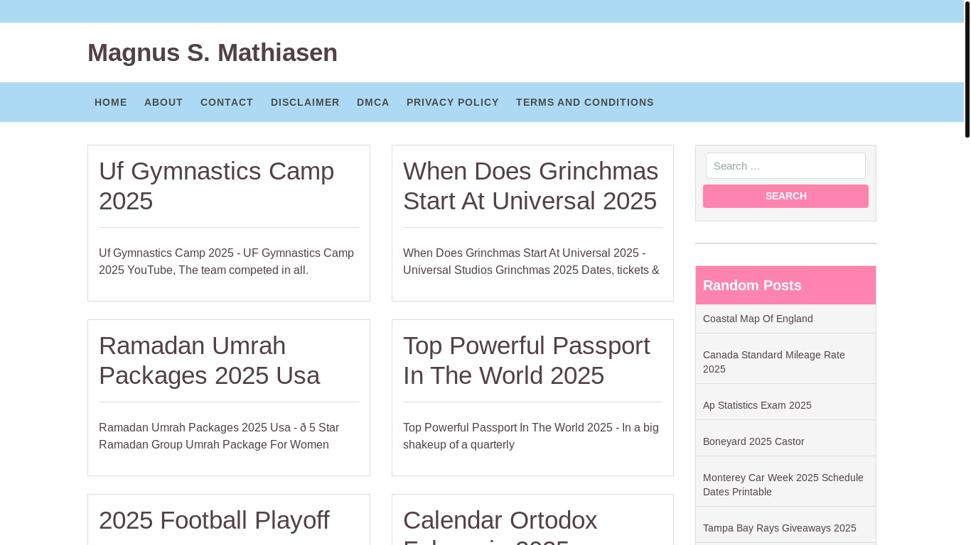 website screenshot of https://magnusmathiasens.pages.dev/