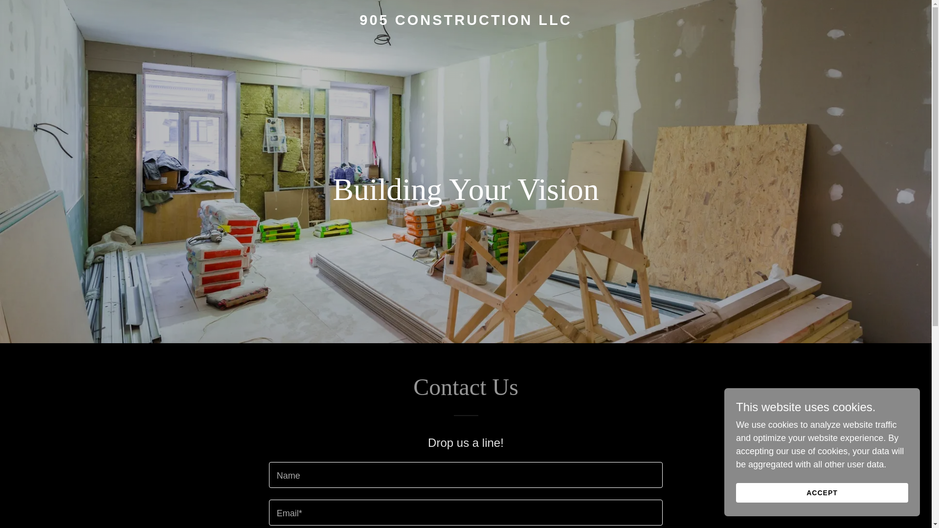website screenshot of https://905construction.com/