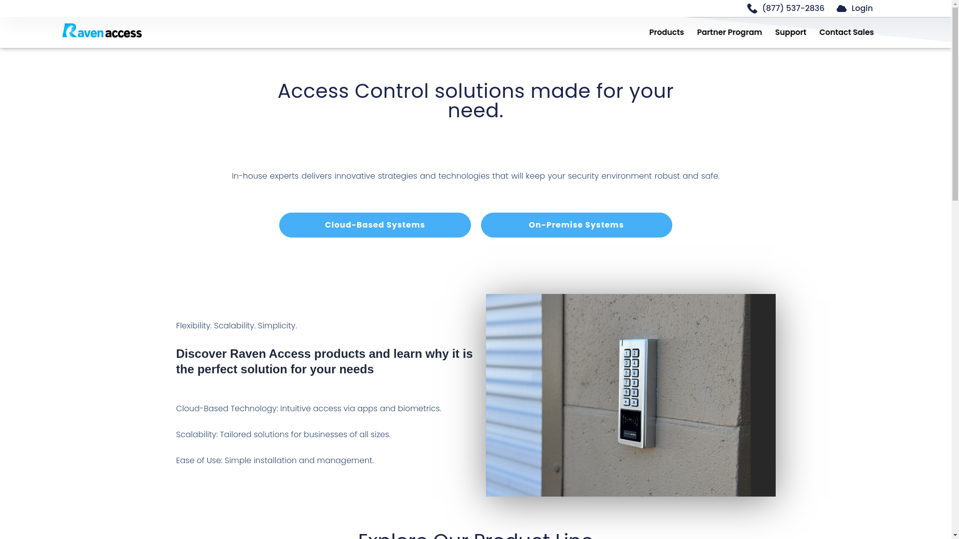 website screenshot of https://ravenaccess.io/