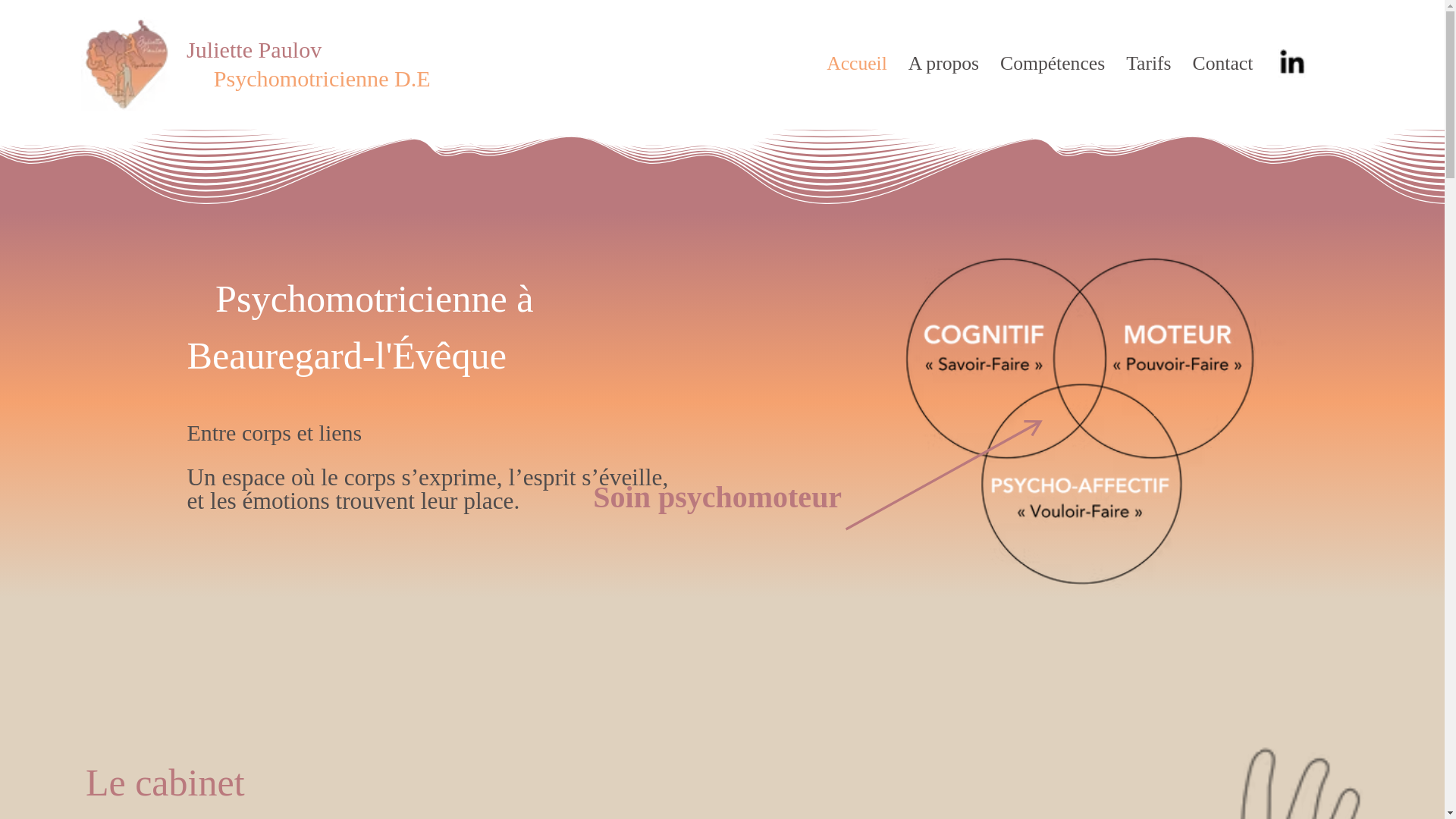 website screenshot of https://jpaulov-psychomotricienne.com/