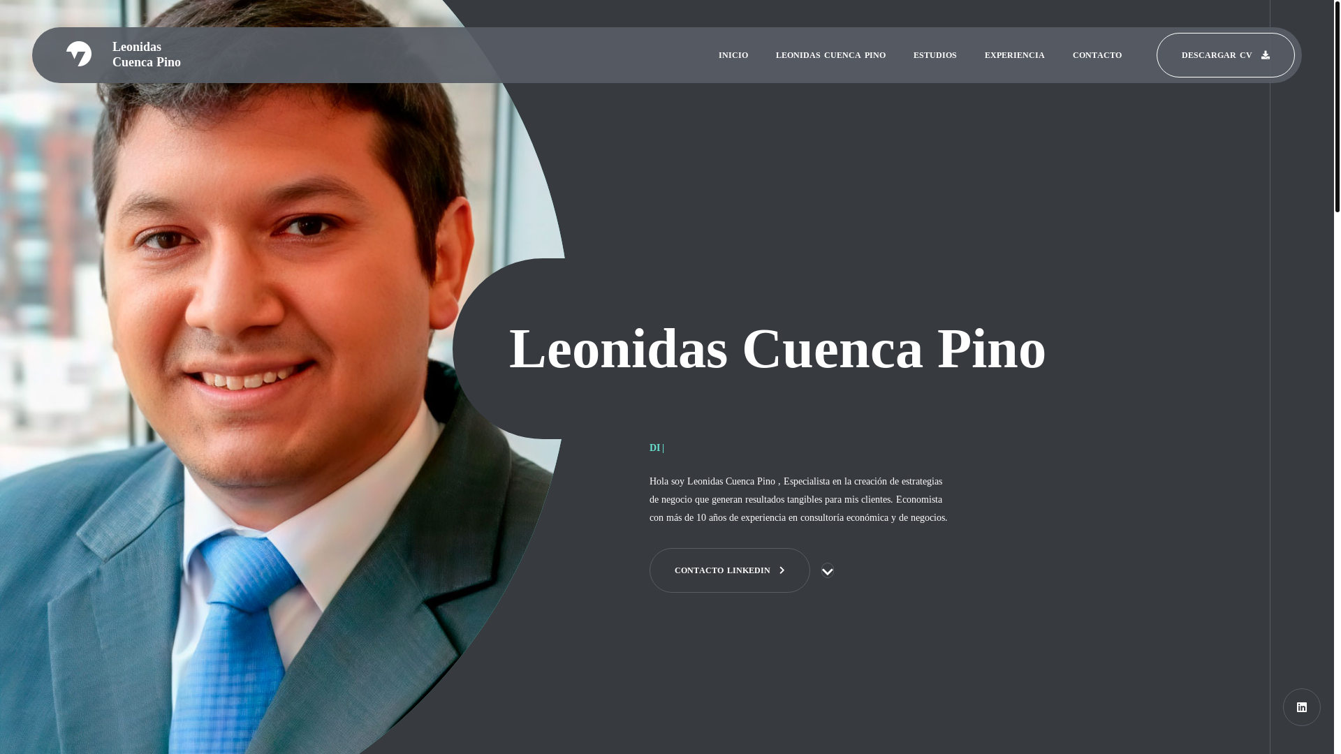 website screenshot of https://leonidascuencapino.blog/