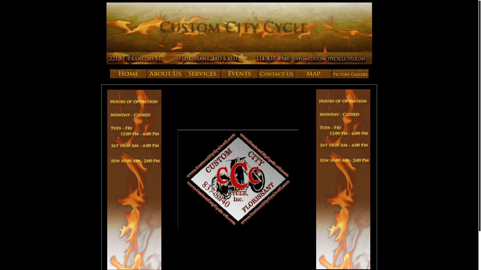 website screenshot of https://customcitycycle-stl.pages.dev/