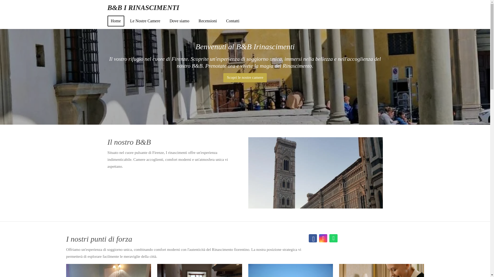 website screenshot of https://bnbirinascimenti.com/