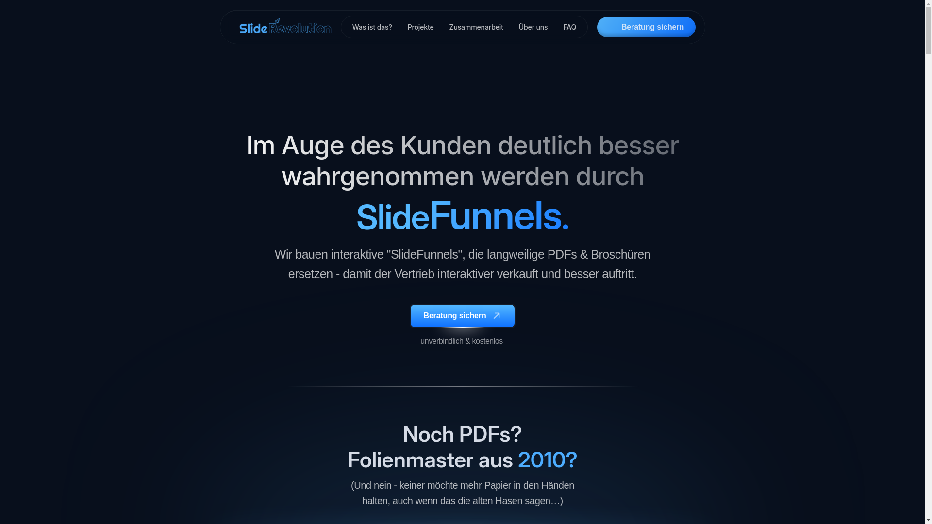 website screenshot of https://slidefordge.com/