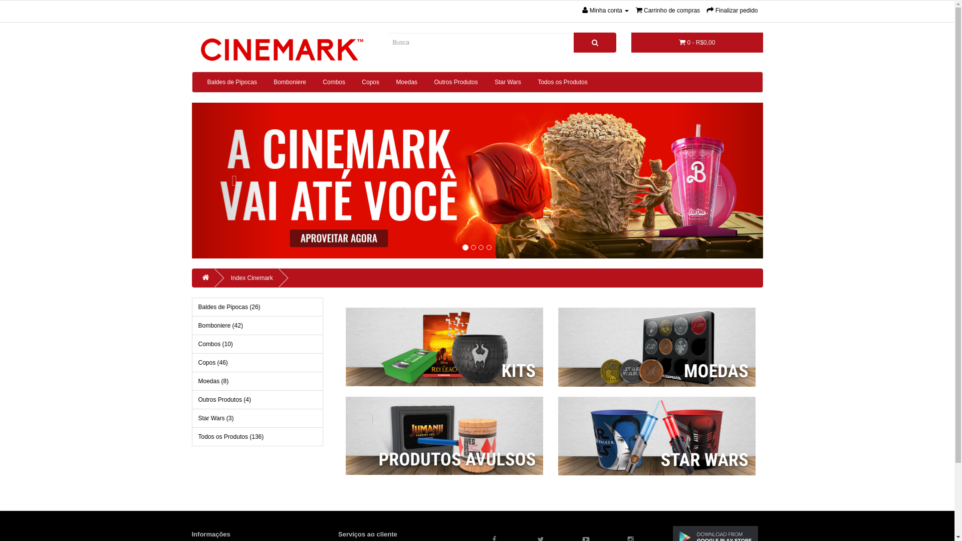 website screenshot of https://lojacinemark.maisbarato.net/
