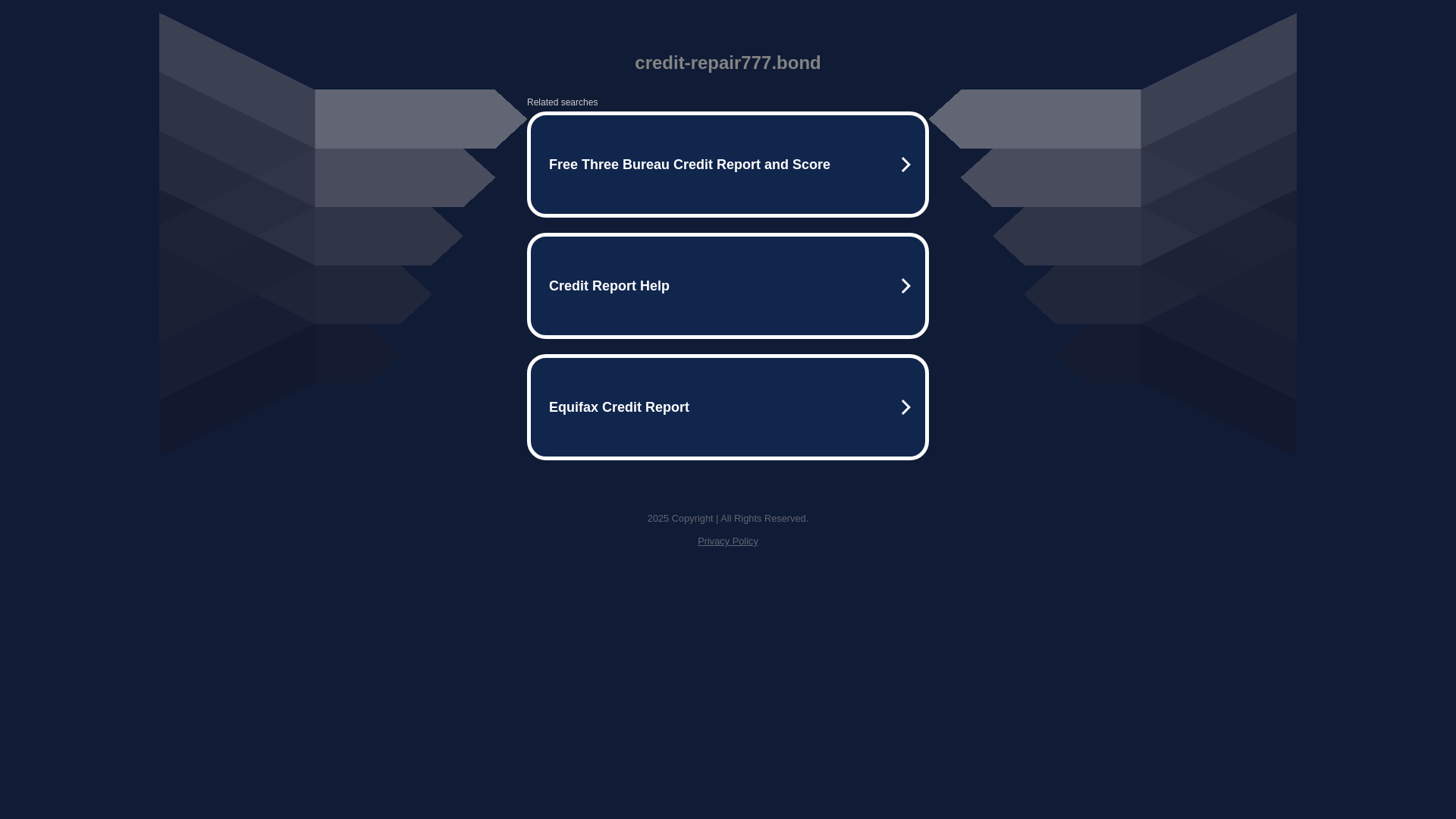 website screenshot of https://credit-repair777.bond/