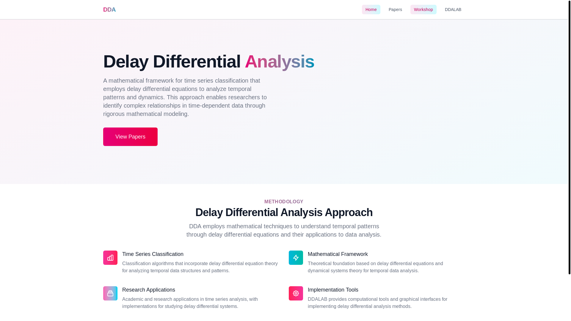 website screenshot of https://ddalab.dev/