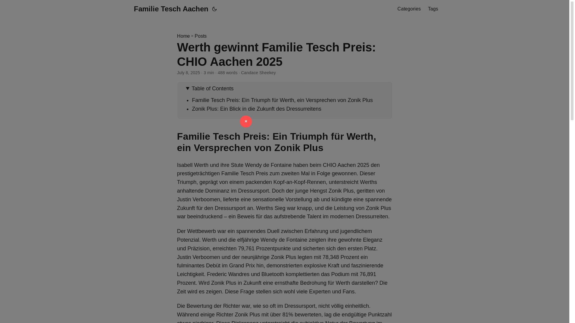 website screenshot of https://familie-tesch-aachen.pages.dev/