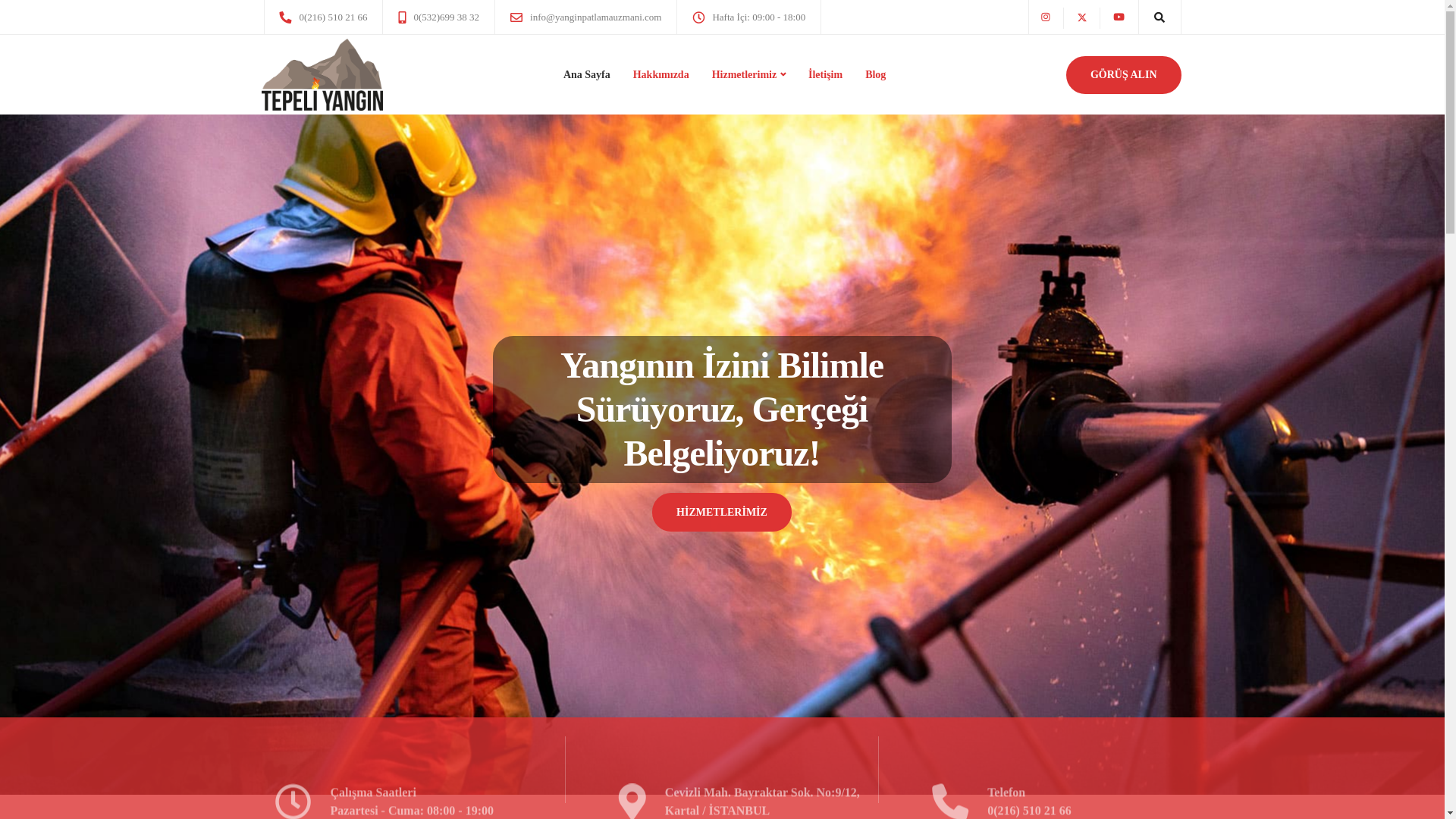 website screenshot of https://yanginpatlama.com.tr/