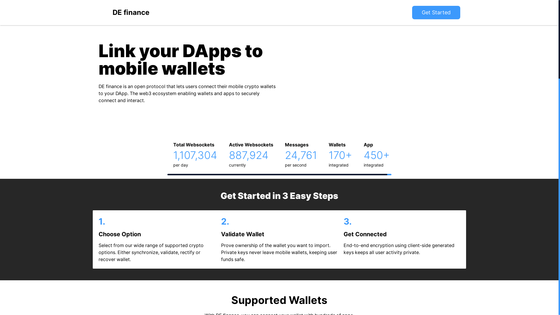 website screenshot of https://definance.pages.dev/